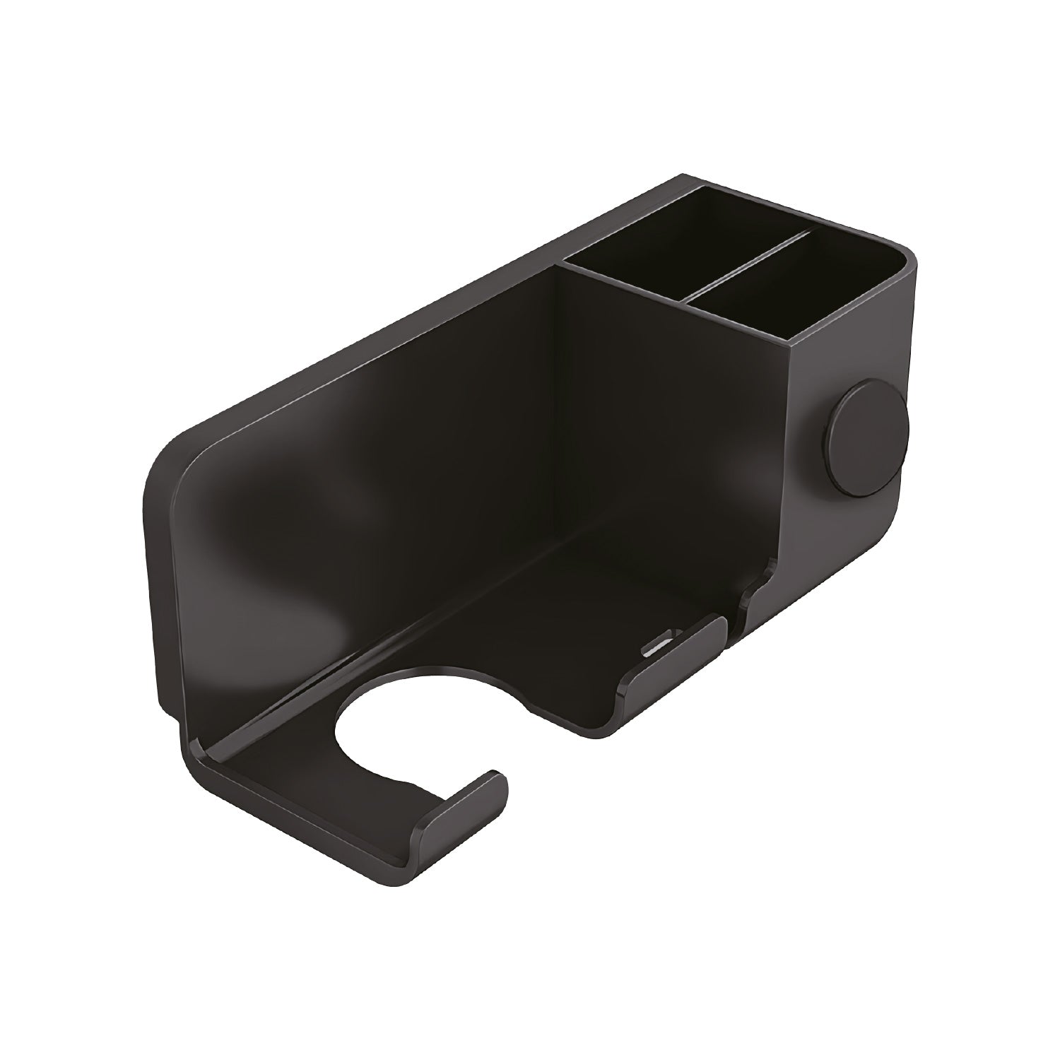 TekOne Supporto per Phon da Parete con Vano Portaoggetti e Slot per Spina