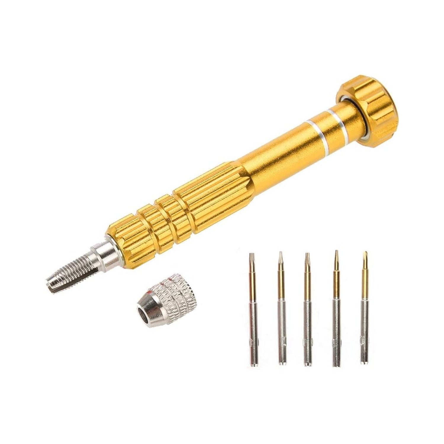 Kit Cacciavite TekOne per Smartphone – Manico in Metallo con 5 Punte Intercambiabili