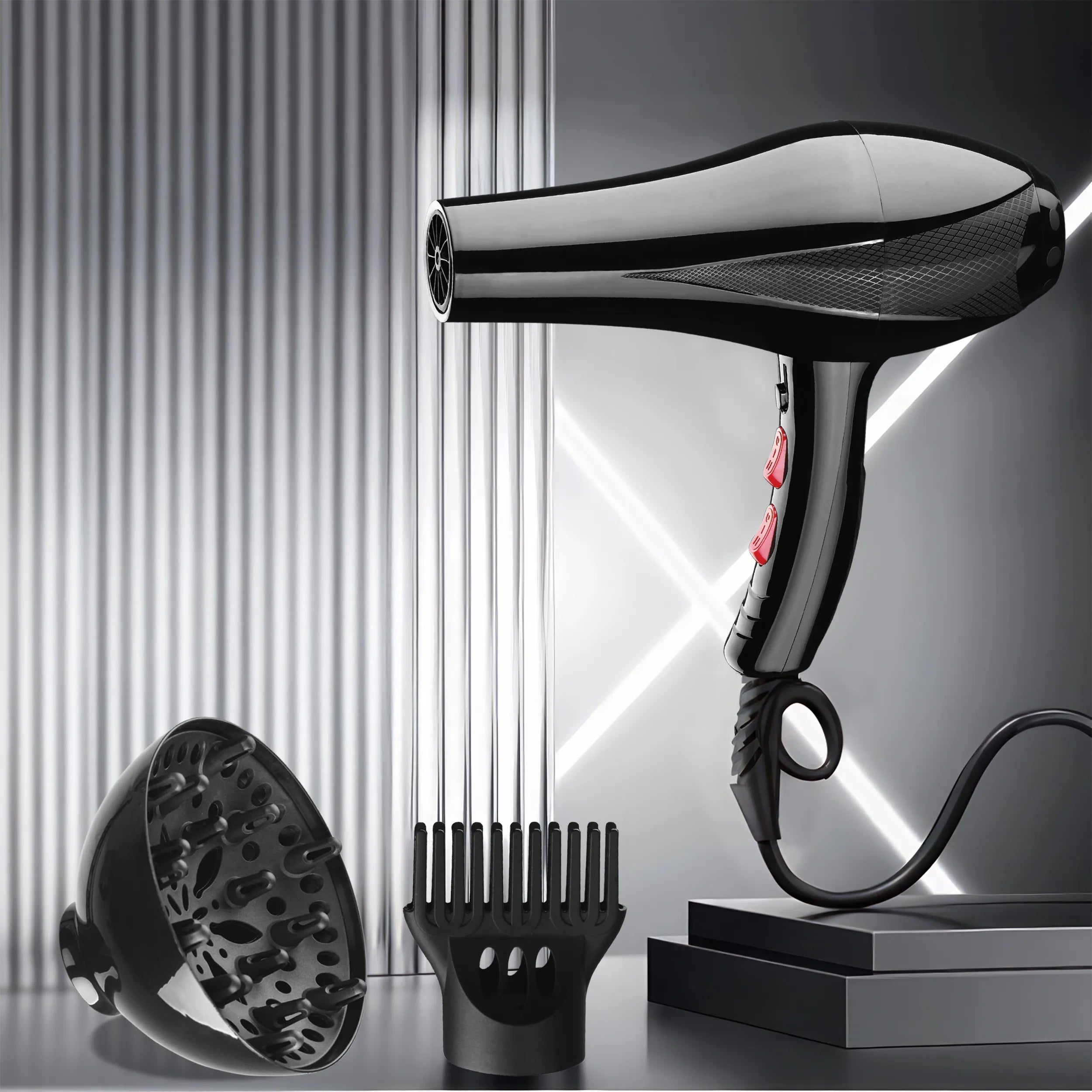 Asciugacapelli Professionale 950W Tekone 6006 con Diffusore e Concentratore