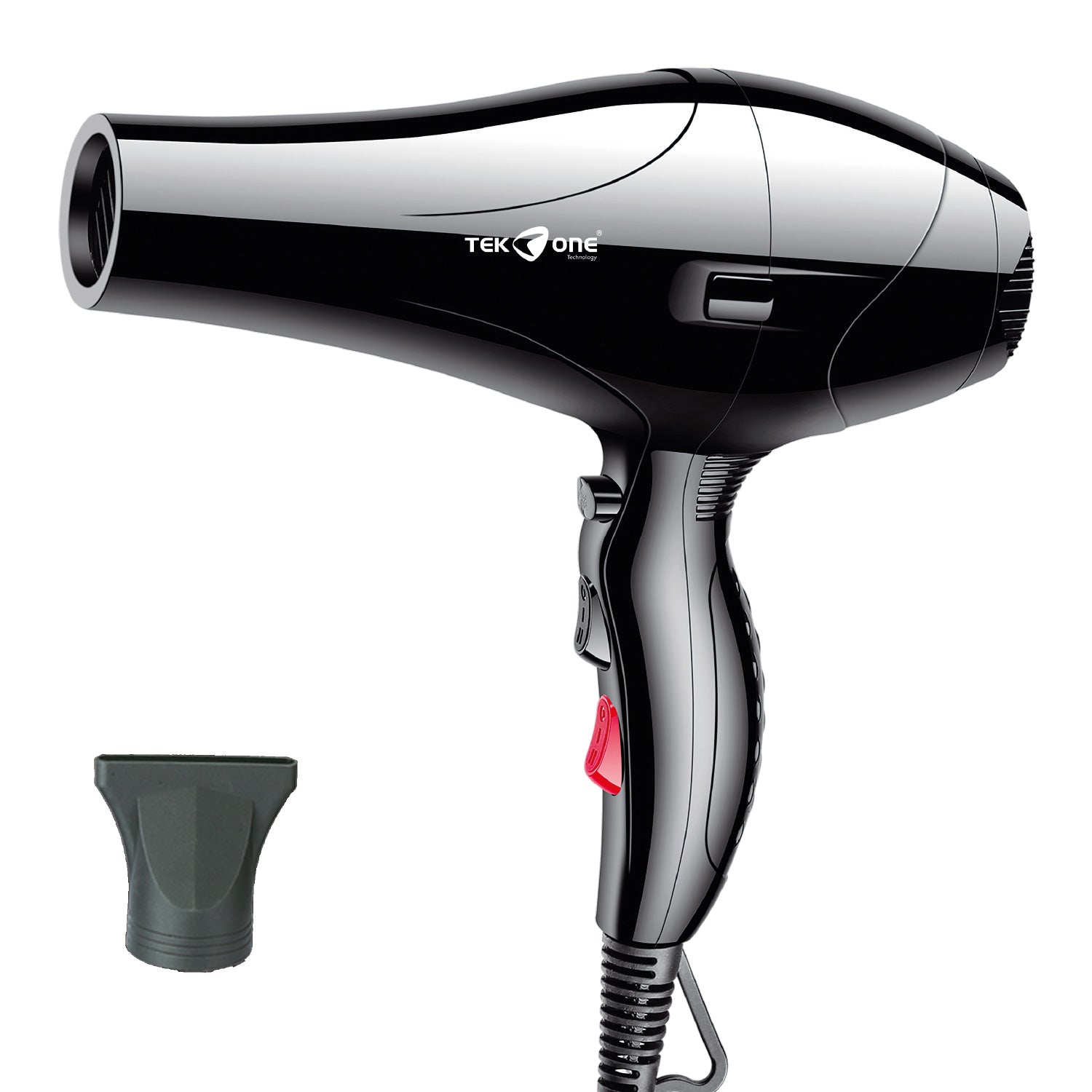 Asciugacapelli Professionale TekOne - Motore Potente 1600W con 3 Temperature Costanti