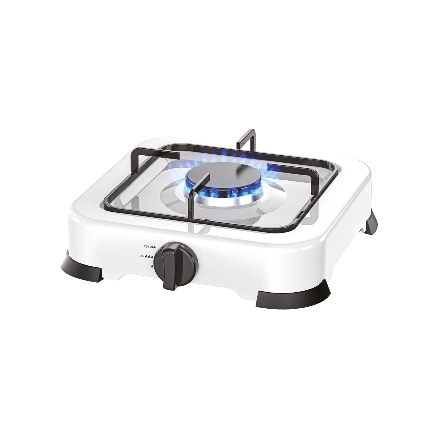 Fornello a gas portatile 2,2kW con pannello smerigliato e accensione manuale