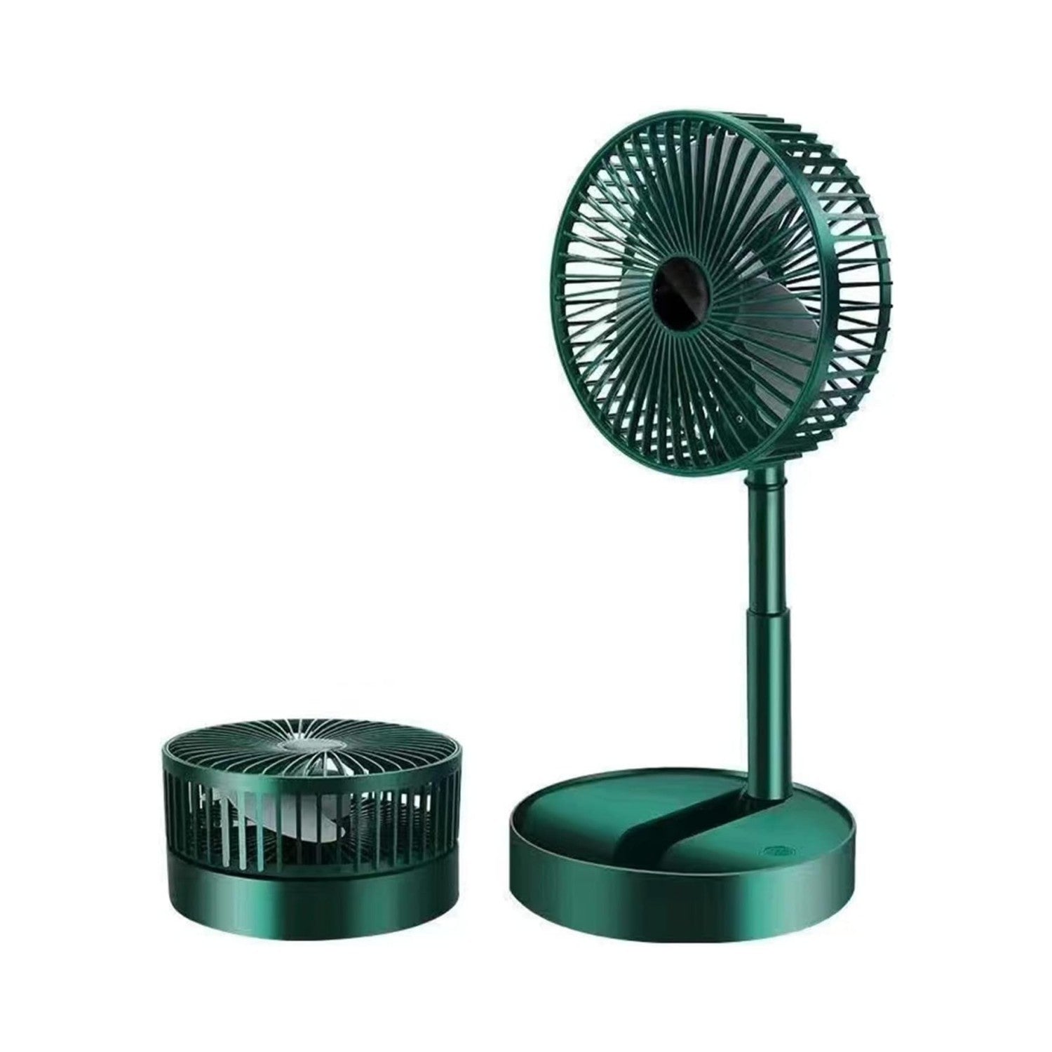 TekOne Mini Ventilatore USB Pieghevole con Supporto Smartphone, 2 Velocità, Batteria 1200mAh – Salvaspazio e Portatile