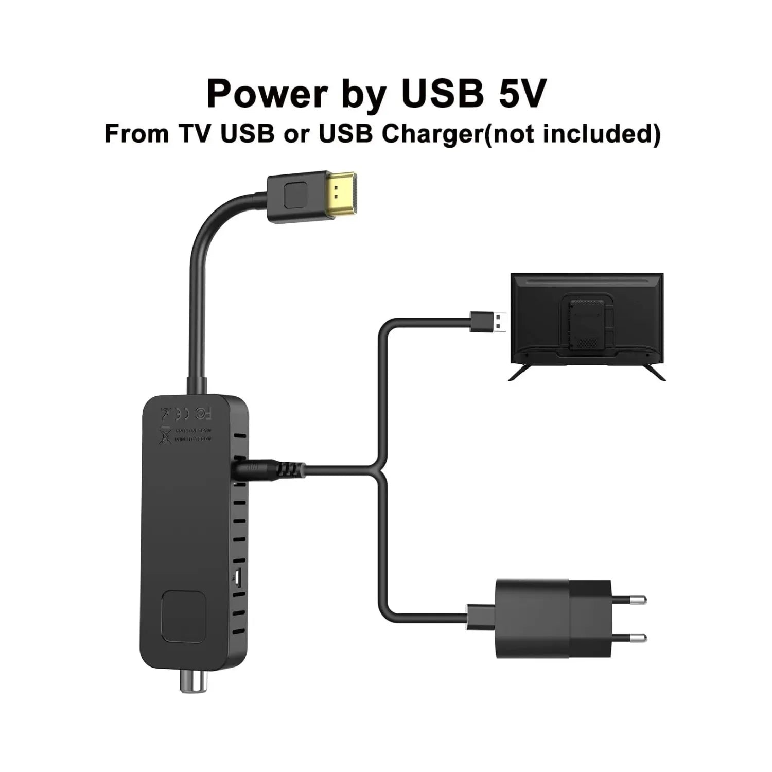 Decoder DVB-T2 Stick HDMI Tekone HD-189 | Full HD 1080P, HEVC, 10Bit, USB