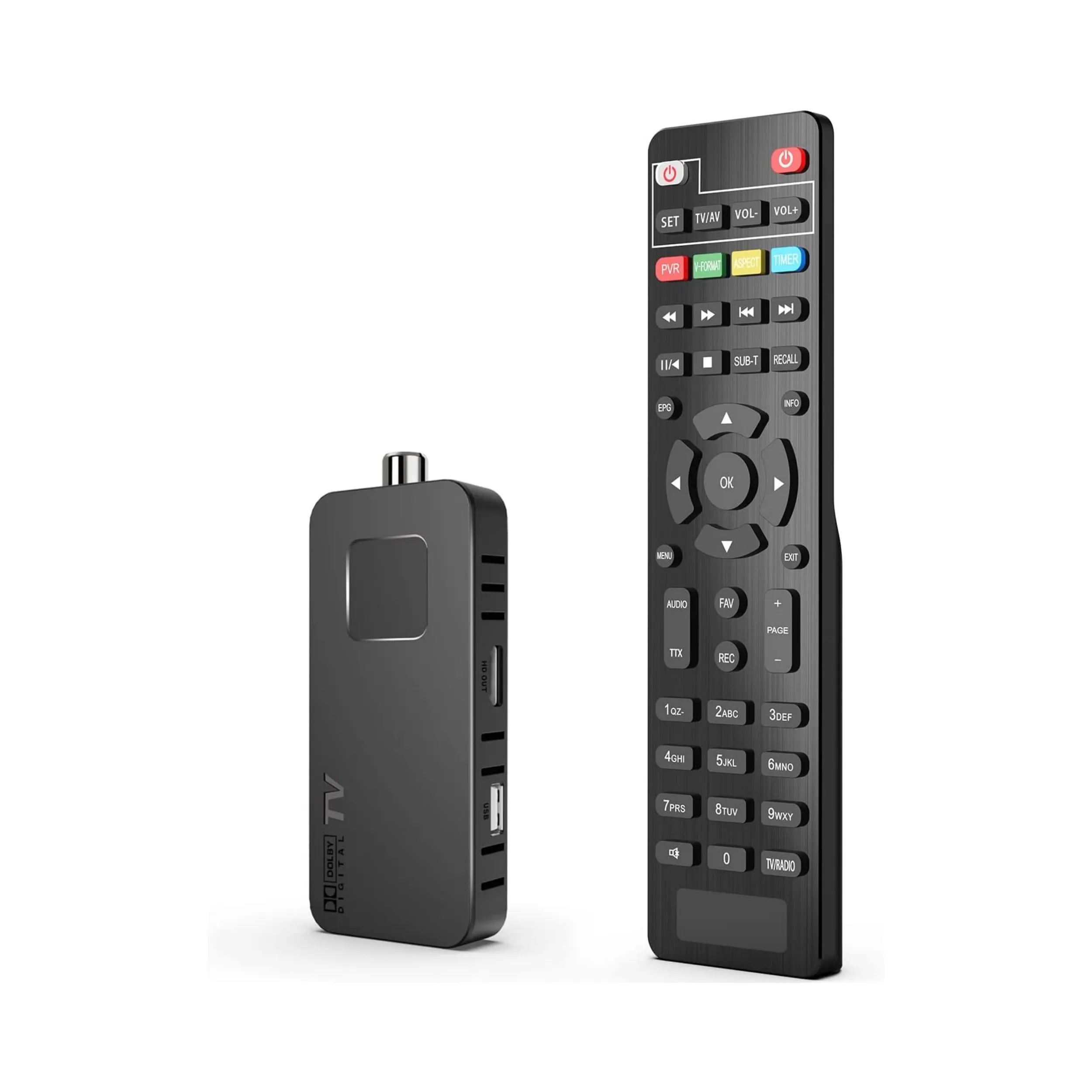 Decoder DVB-T2 Stick HDMI Tekone HD-188 | Full HD 1080P, H.265, Dolby, USB