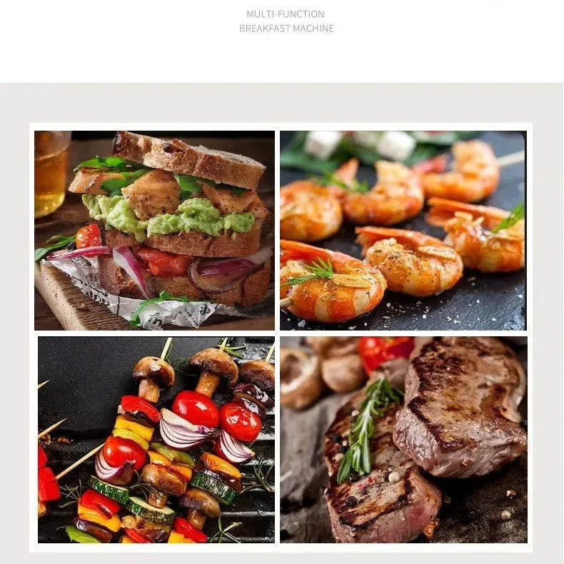 TekOne Tostapane e grill elettrico 1000W con rivestimento antiaderente