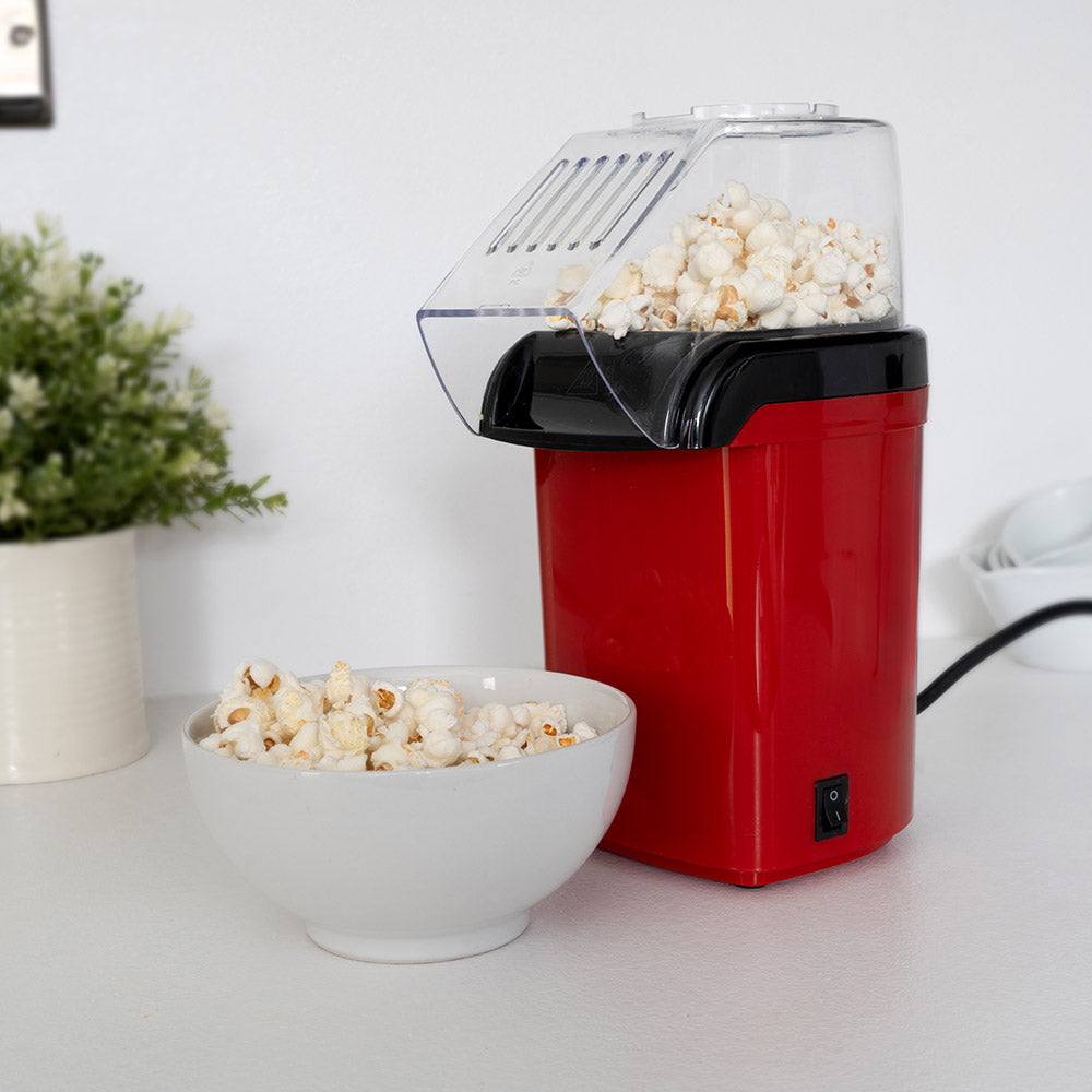 Tekone Macchina per Popcorn 1200W – Con Vaschetta per Burro, Senza Olio