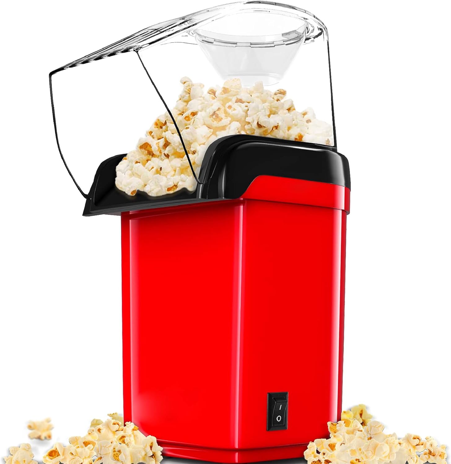 Tekone Macchina per Popcorn 1200W – Con Vaschetta per Burro, Senza Olio