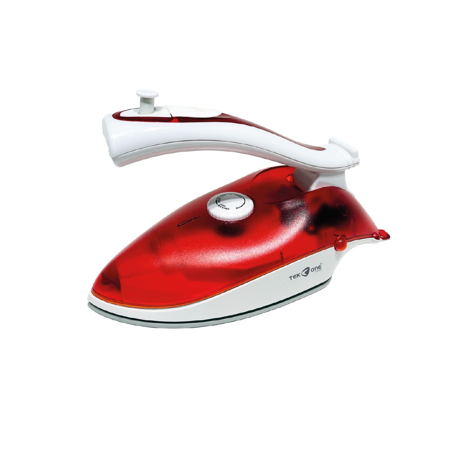 Ferro da Stiro a Vapore Pieghevole TekOne - Da Viaggio 800W rosso