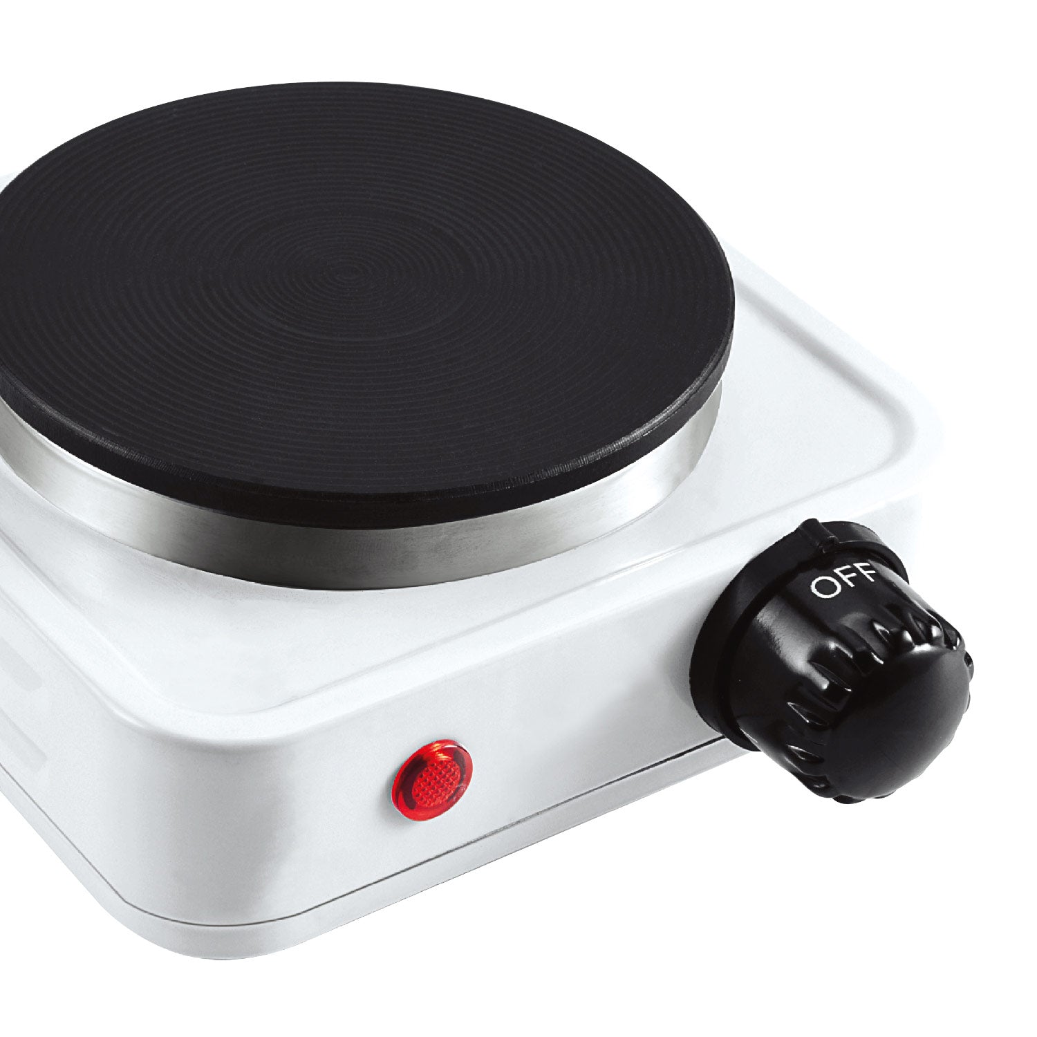 TekOne Fornello elettrico 500W con piastra in ghisa da 100mm bianco