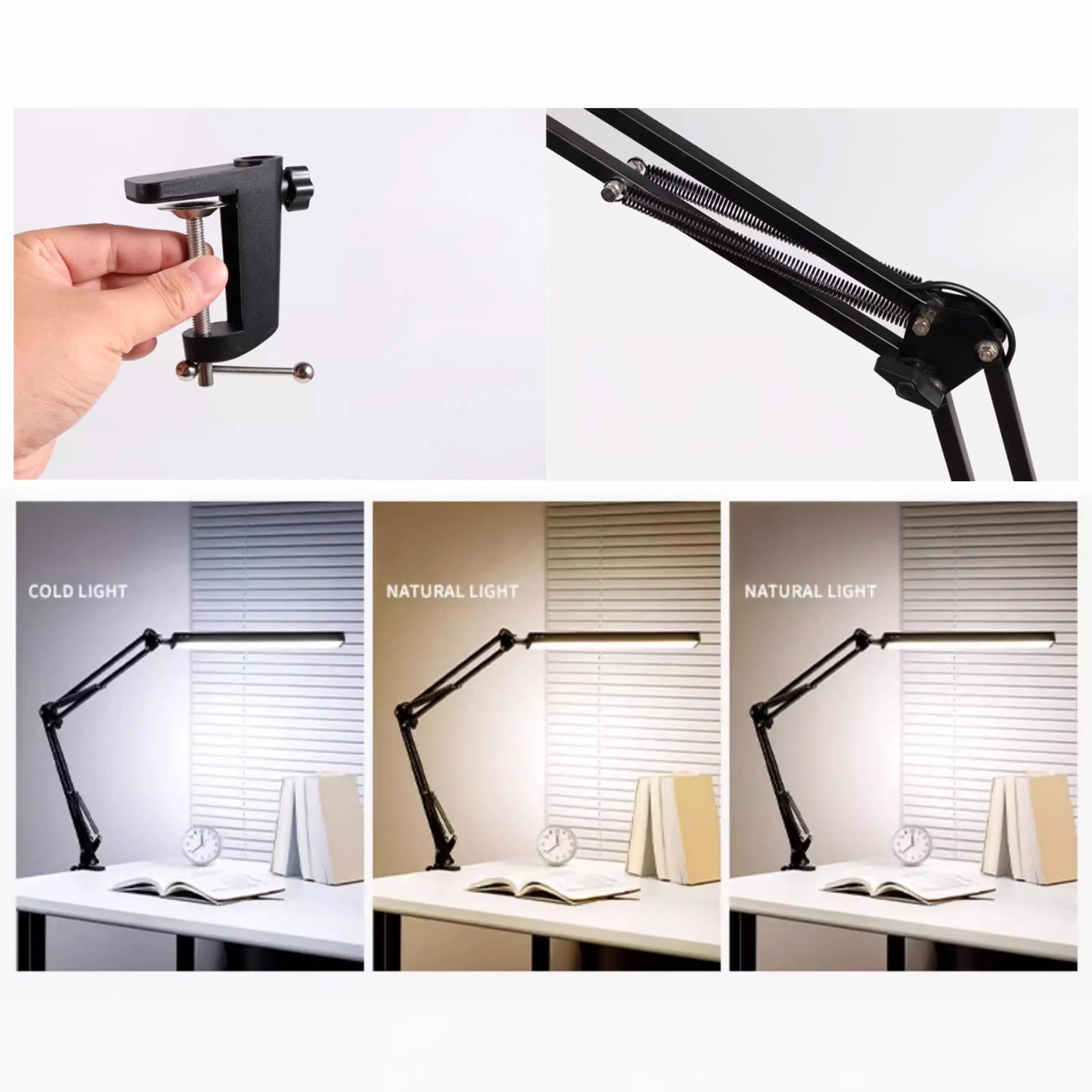 Lampada a Clip Pieghevole 80 LED con luce regolabile – Tekone TO-BL179
