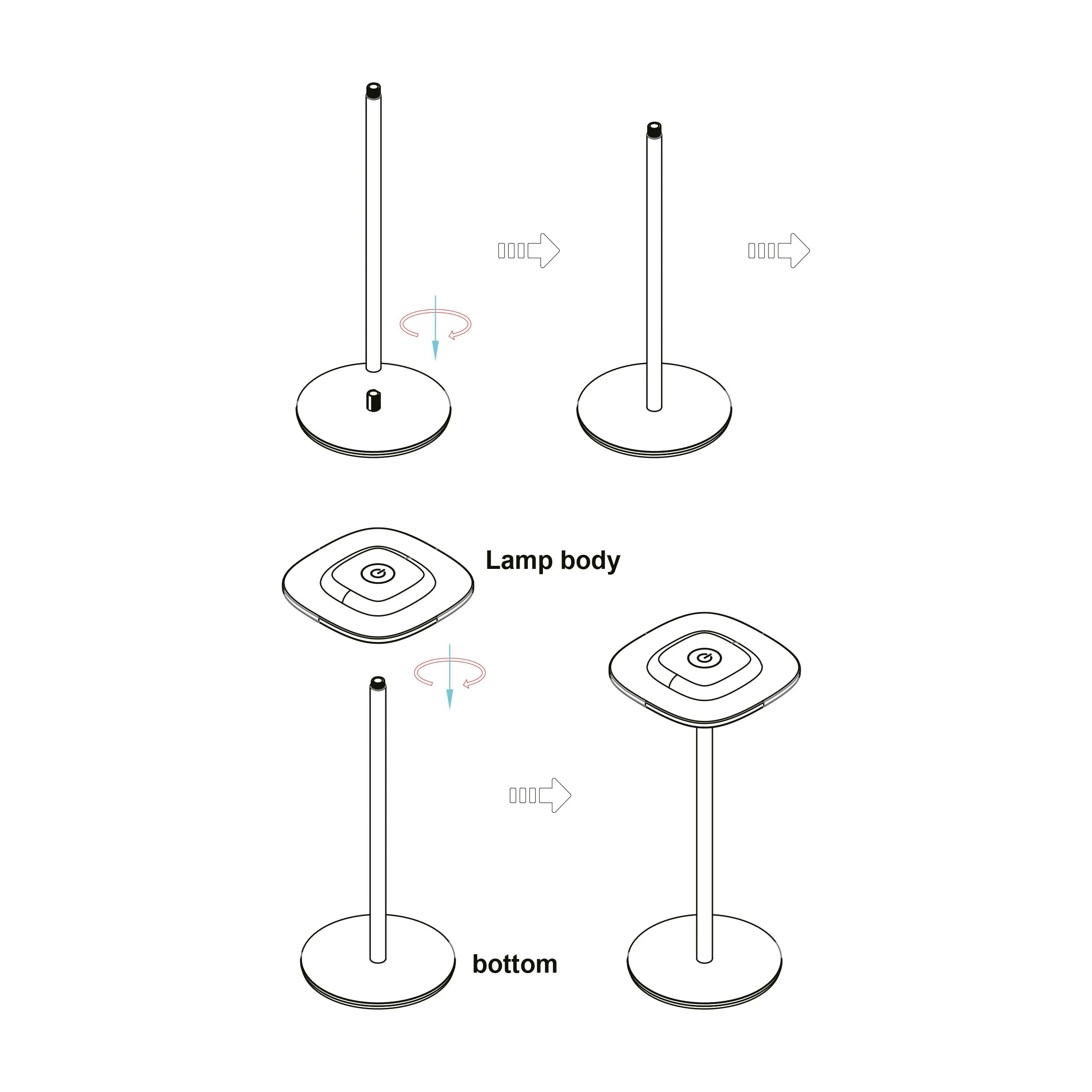 Lampada da tavolo RGB ricaricabile con sensore touch – Tekone TO-BL64