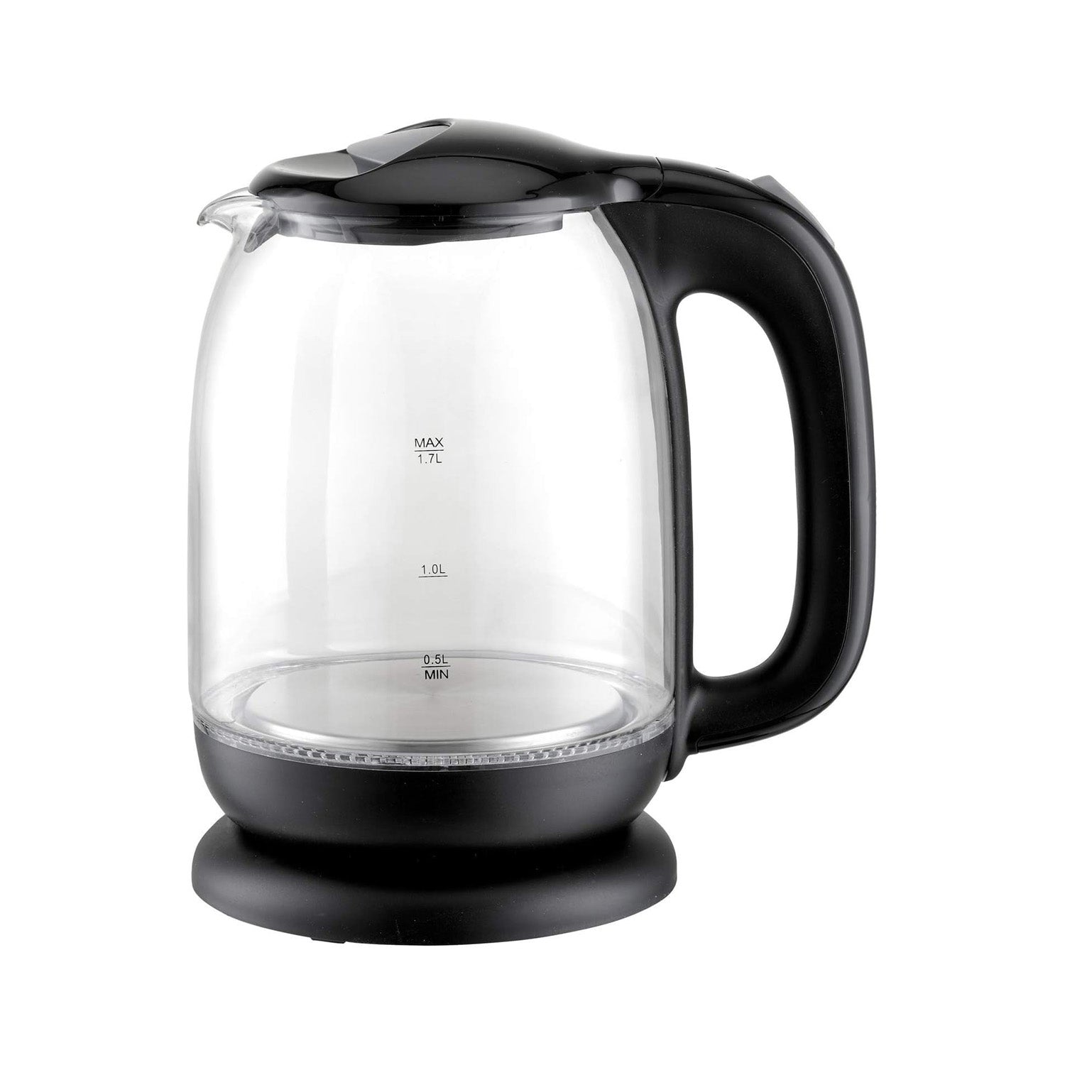 TekOne Bollitore elettrico in vetro 1,7L con LED e spegnimento automatico