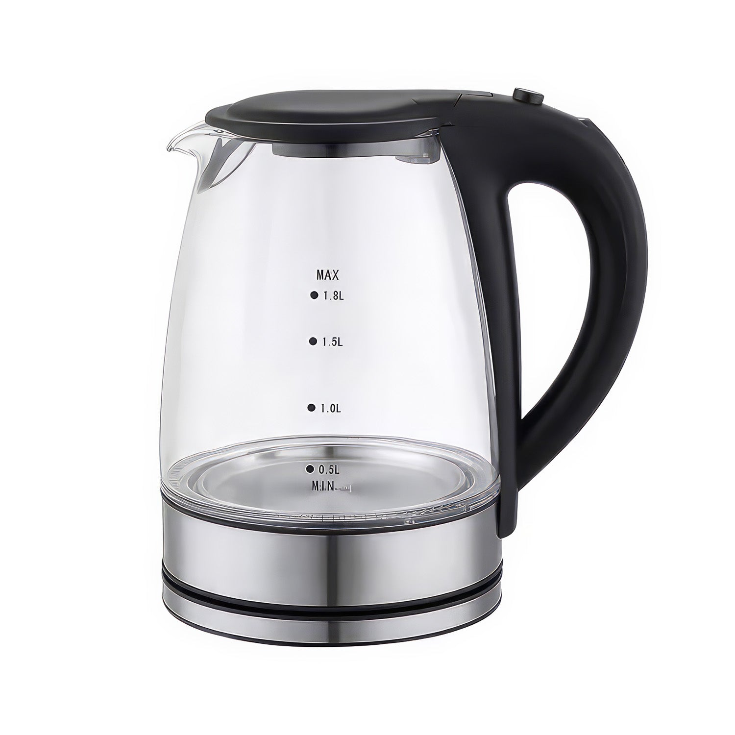 TekOne Bollitore elettrico in vetro 1,8L senza fili con LED