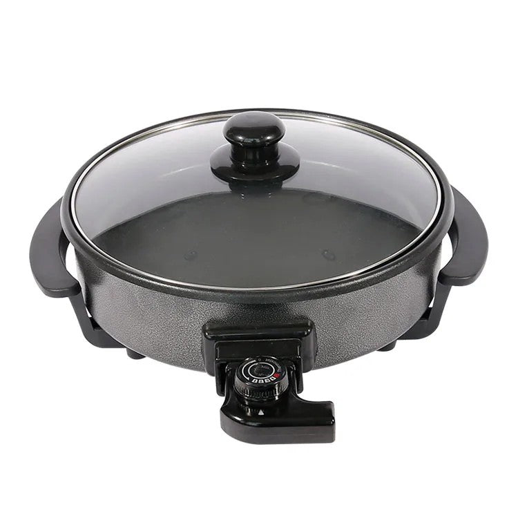 Tekone Padella Elettrica Antiaderente 1500W con Coperchio in Vetro Temperato – Regolazione di Temperatura, Ø30x32cm