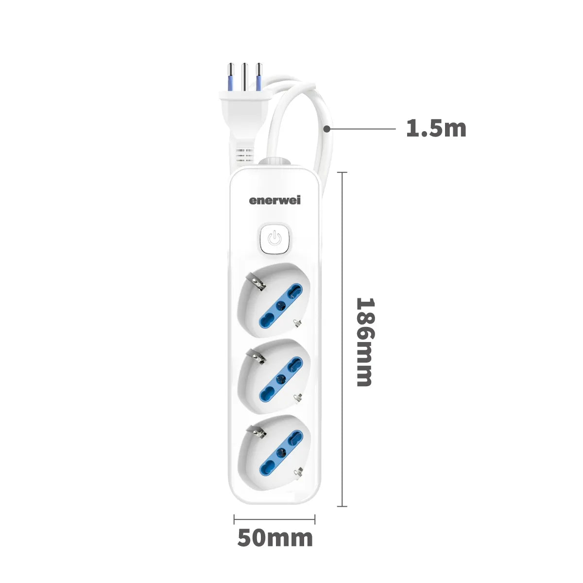 Enerwei Multipresa Pluristandard con Interruttore e Prese Schuko | 3, 4, 5, 6 Uscite