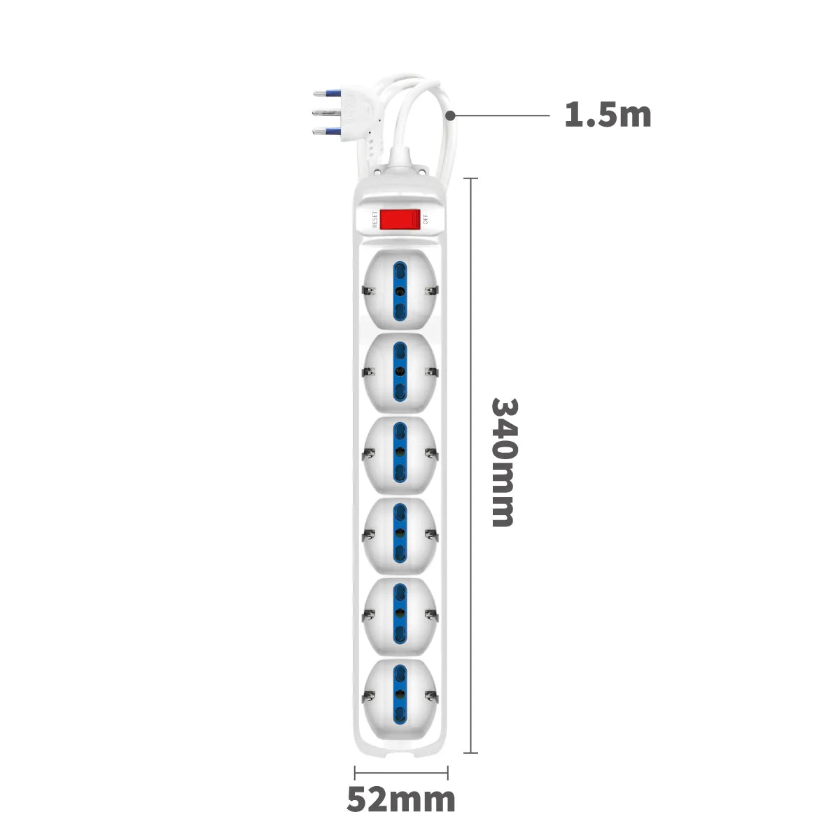 Enerwei Multipresa Pluristandard con Interruttore | 3, 4, 5, 6 Uscite