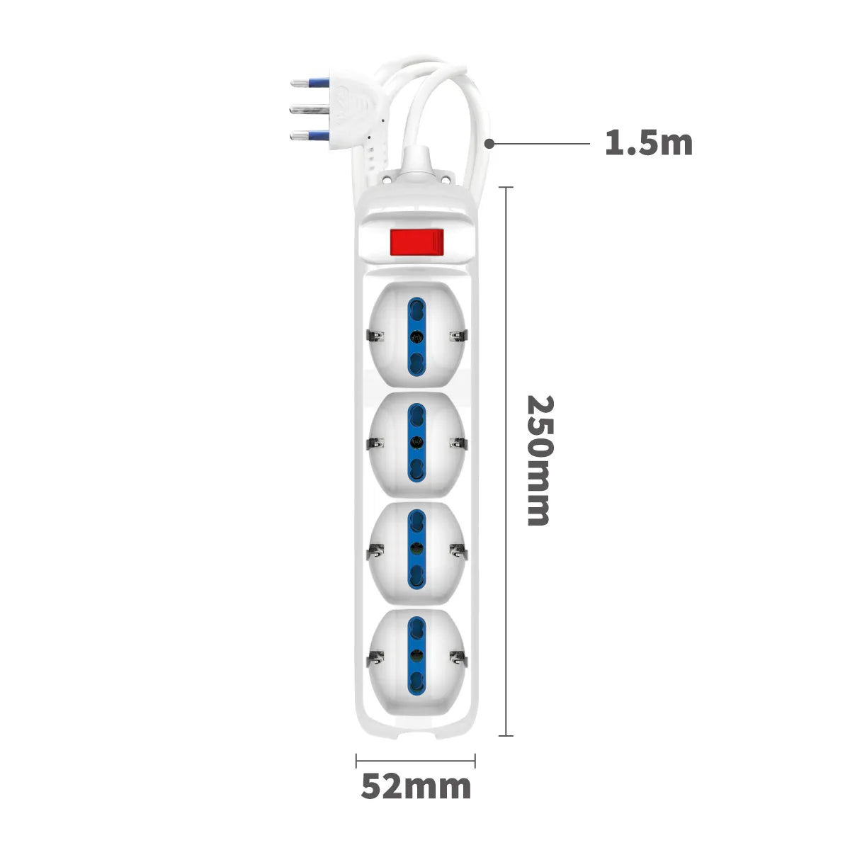 Enerwei Multipresa Pluristandard con Interruttore | 3, 4, 5, 6 Uscite