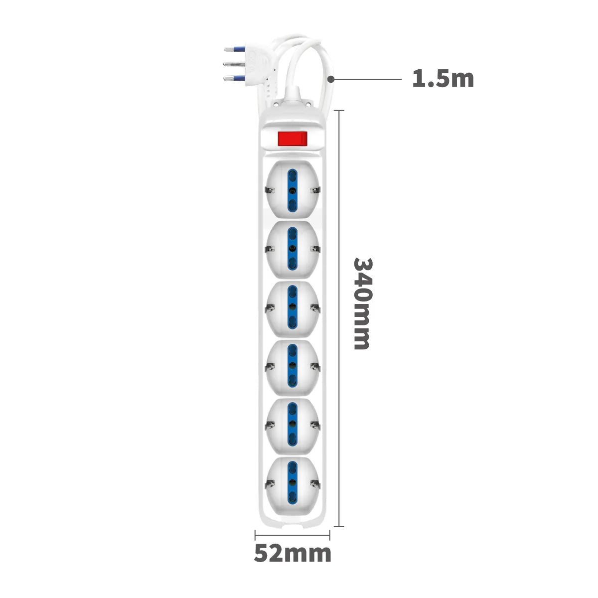 Enerwei Multipresa Pluristandard con Interruttore | 3, 4, 5, 6 Uscite