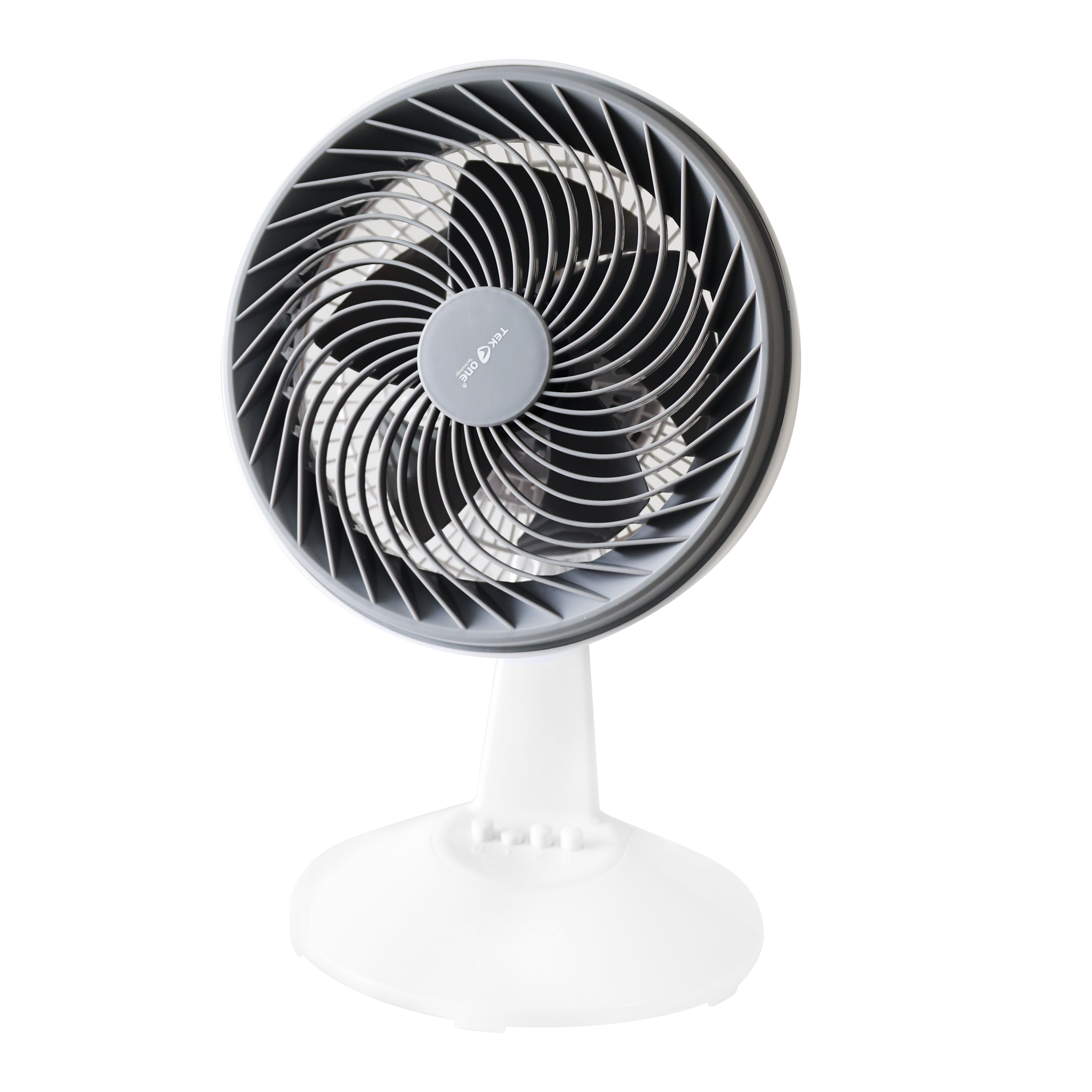 TekOne Ventilatore da Tavolo 90W con Motore CCA – 3 Velocità, Pale in Plastica e Griglia di Sicurezza