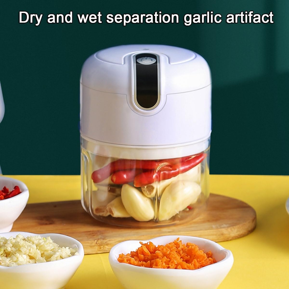 Tekone Mini Tritatutto Elettrico Ricaricabile – 250ml, Doppia Lama, Batteria 1200mAh, 23W