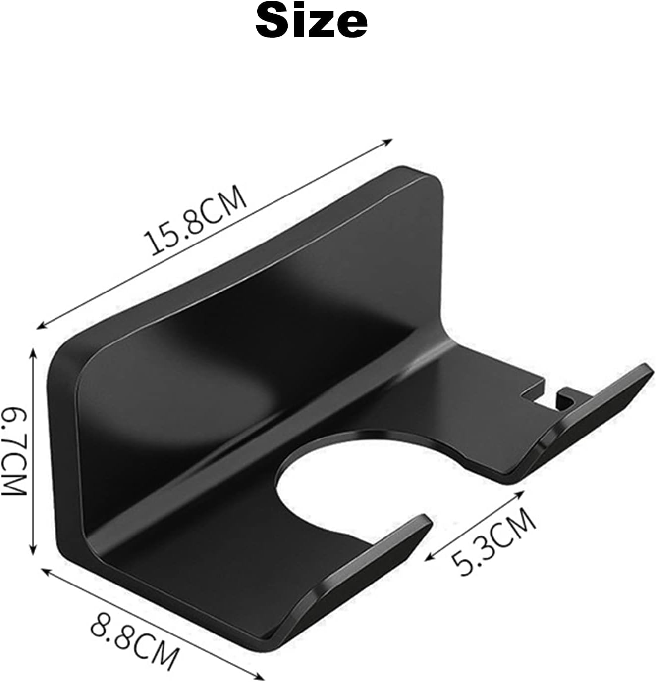 TekOne Supporto per Phon da Parete Senza Foratura con Slot per Spina