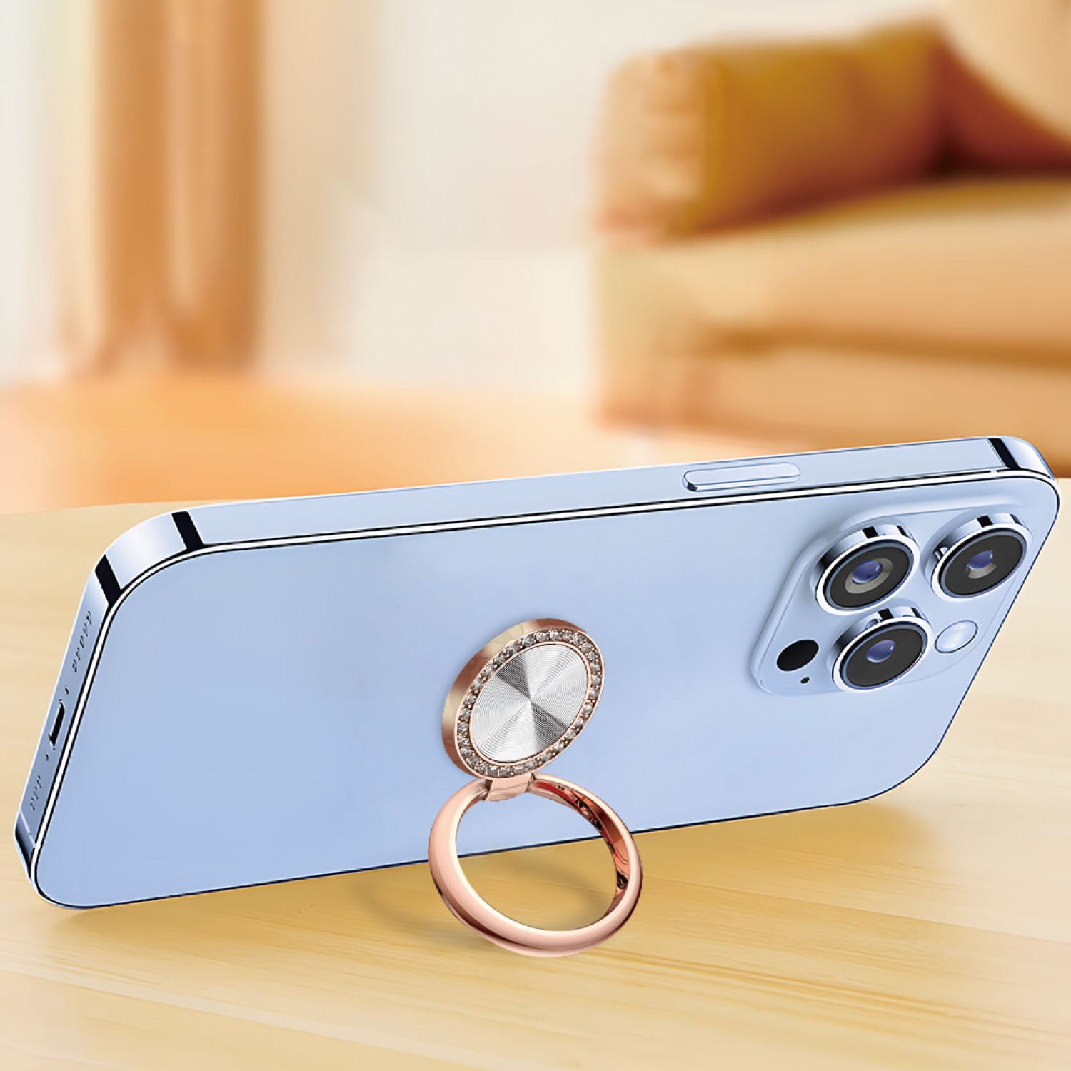 Anello Adesivo TekOne con Cristalli – Elegante e Girevole a 360 Gradi