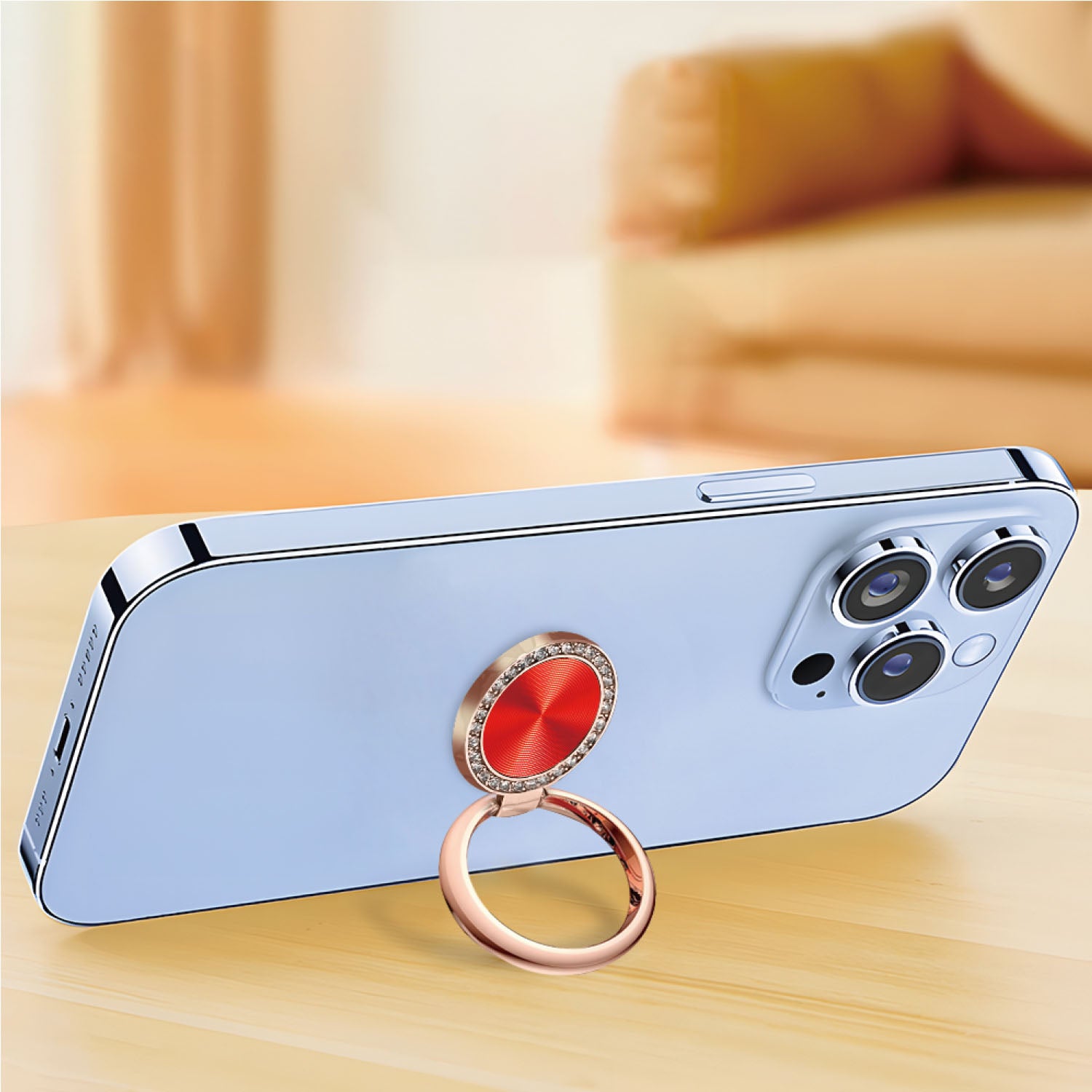 Anello Adesivo TekOne con Cristalli – Elegante e Girevole a 360 Gradi