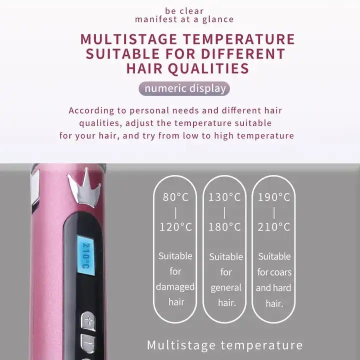 TekOne Piastra Arricciacapelli Professionale con Rullo PTC