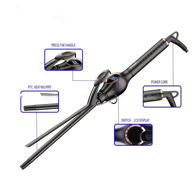 Arricciacapelli Professionale Tekone 40W con Rullo PTC e 4 Temperature Regolabili