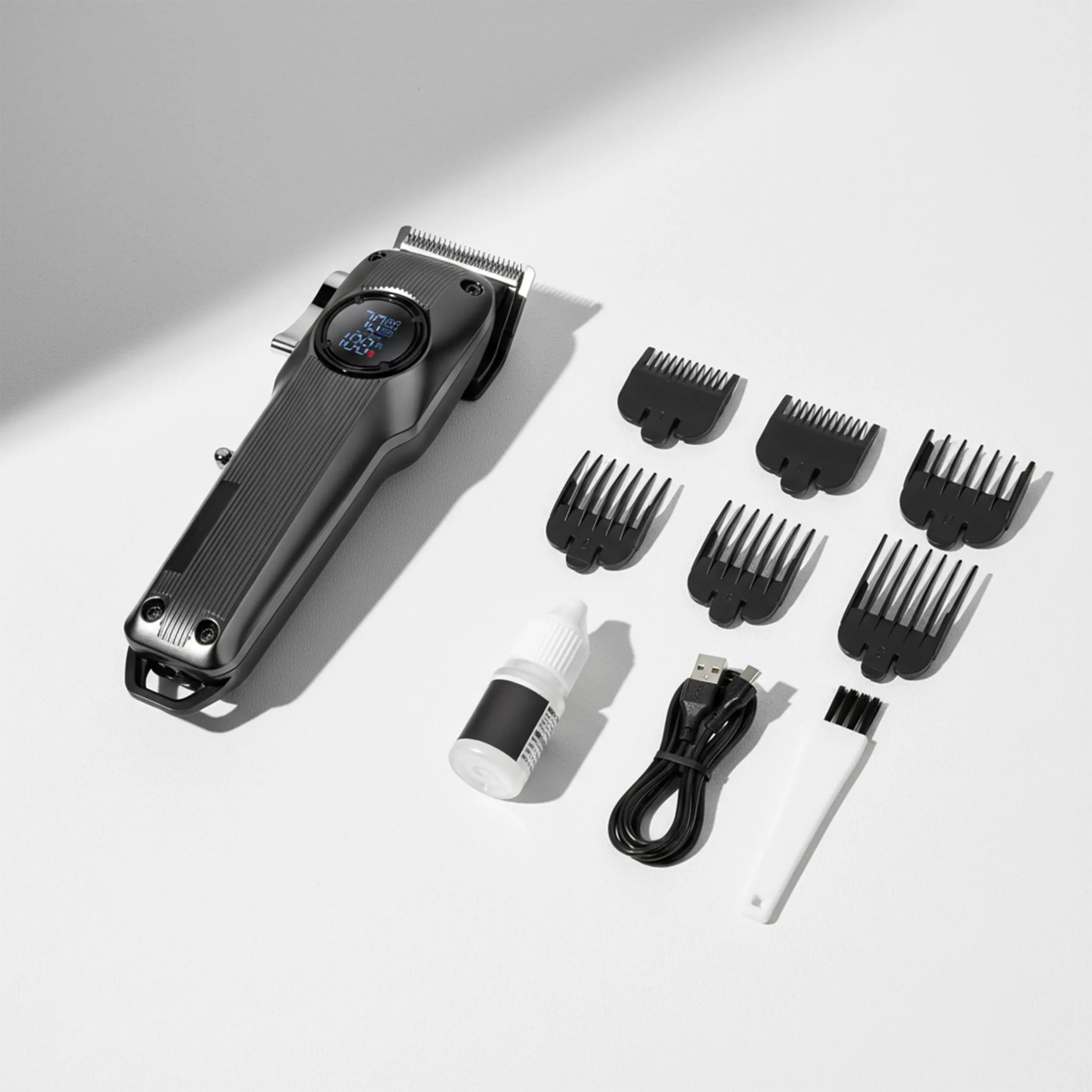 Tekone Tagliacapelli Professionale Ricaricabile con Display Digitale e 6 Pettini