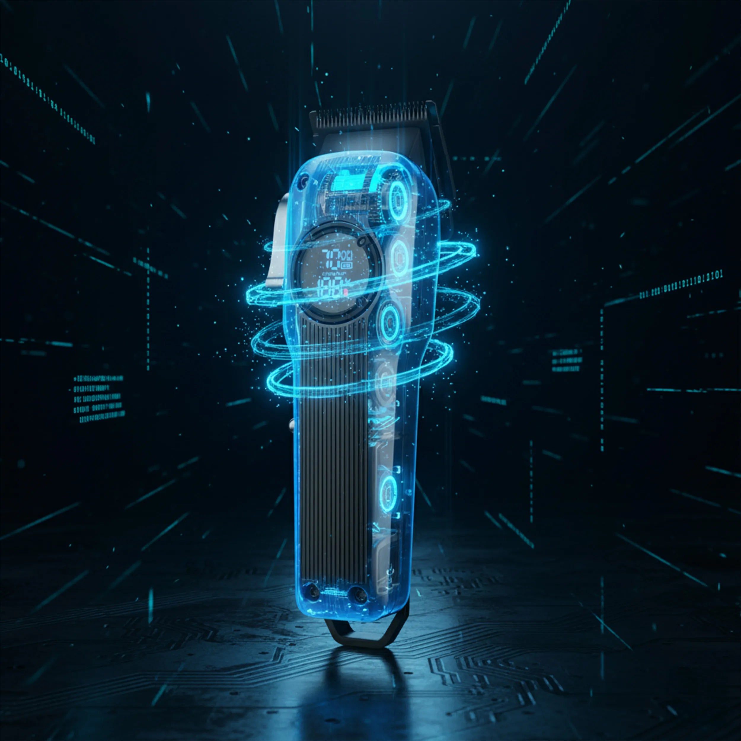 Tekone Tagliacapelli Professionale Ricaricabile con Display Digitale e 6 Pettini