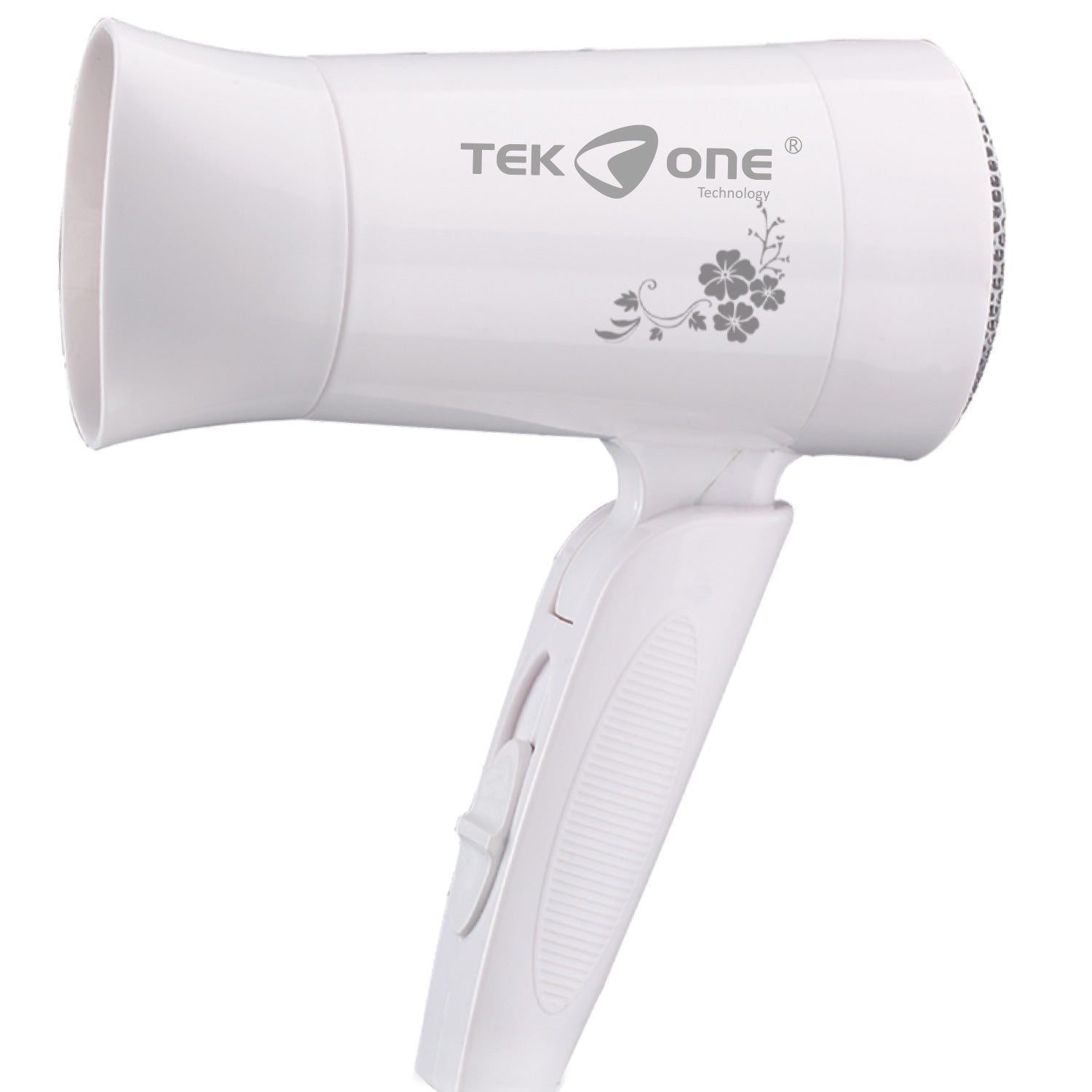 TekOne Mini Asciugacapelli Professionale - 1800 Wind Power - Ultra Silenzioso bianco