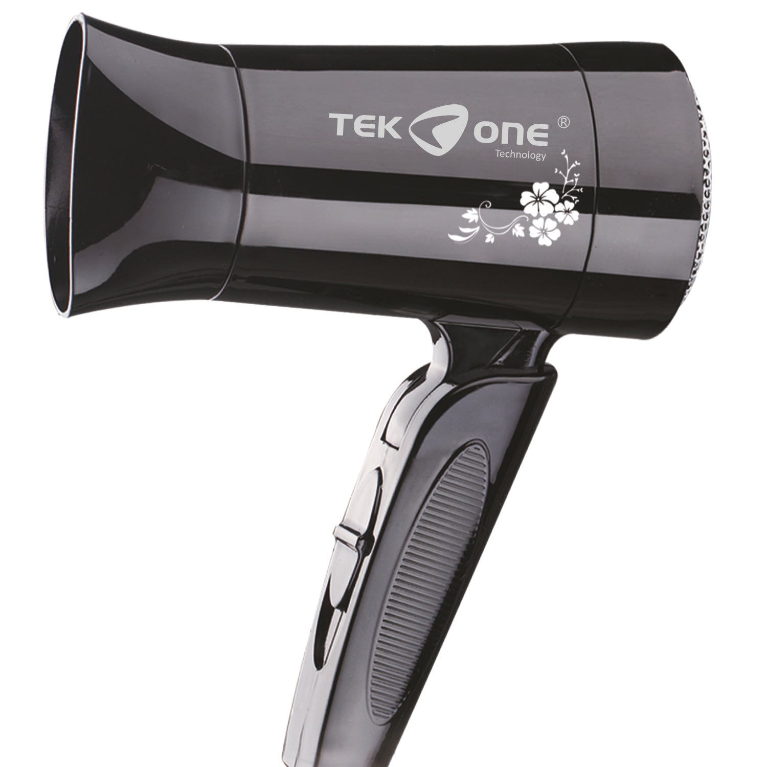 TekOne Mini Asciugacapelli Professionale - 1800 Wind Power - Ultra Silenzioso nero