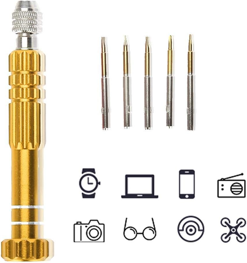 Kit Cacciavite TekOne per Smartphone – Manico in Metallo con 5 Punte Intercambiabili
