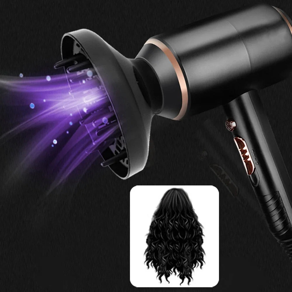 TekOne Asciugacapelli Professionale 3 in 1 con Diffusore e Beccucci - 1400W