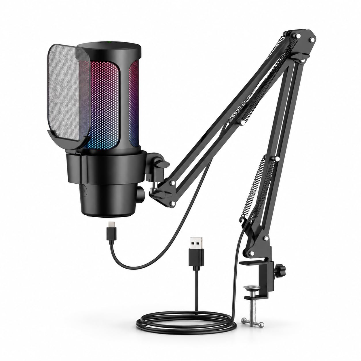 Microfono USB a Condensatore RGB 24 bit/48 kHz