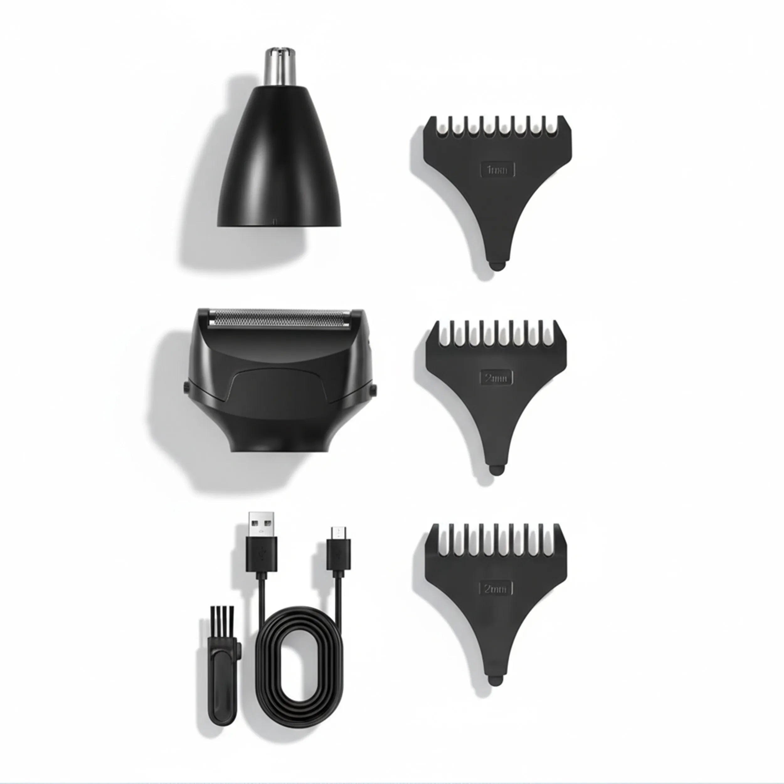 Tekone Rasoio Elettrico Ricaricabile 2 in 1 con Trimmer Naso e USB-C