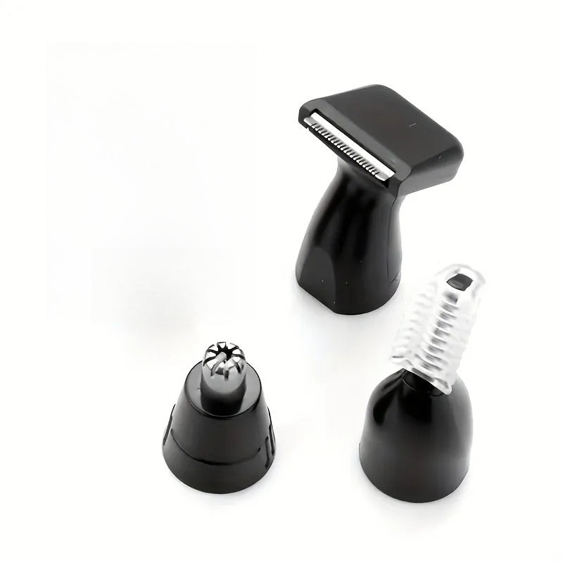 TekOne Rifinitore 3 in 1 per Barba, Naso e Orecchie - Lame in Acciaio e Batteria Ricaricabile