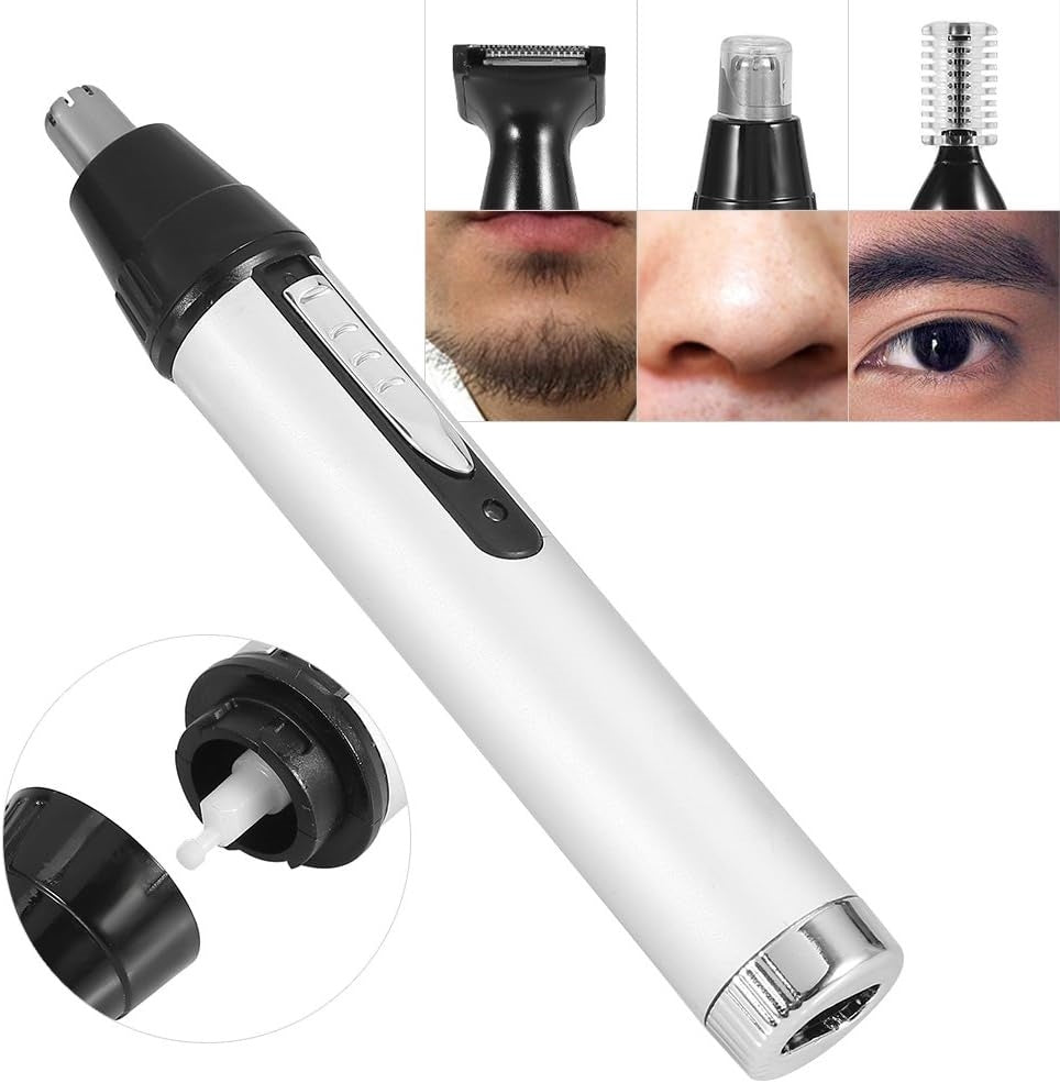 TekOne Rifinitore 3 in 1 per Barba, Naso e Orecchie - Lame in Acciaio e Batteria Ricaricabile