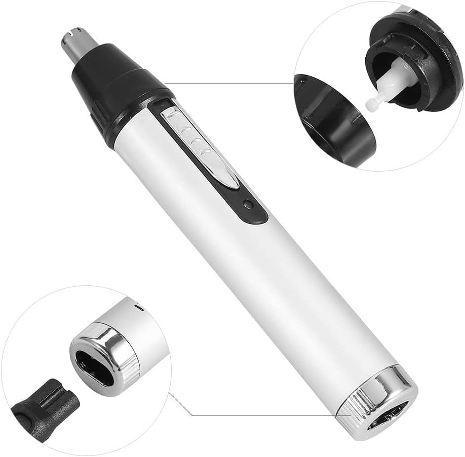 TekOne Rifinitore 3 in 1 per Barba, Naso e Orecchie - Lame in Acciaio e Batteria Ricaricabile