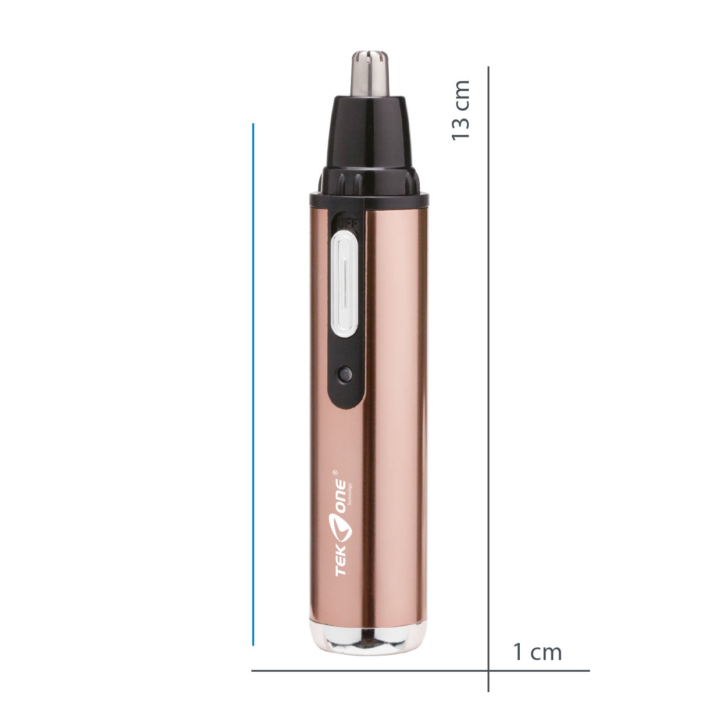 TekOne Rifinitore 3 in 1 per Barba, Naso e Orecchie - Lame in Acciaio e Batteria Ricaricabile