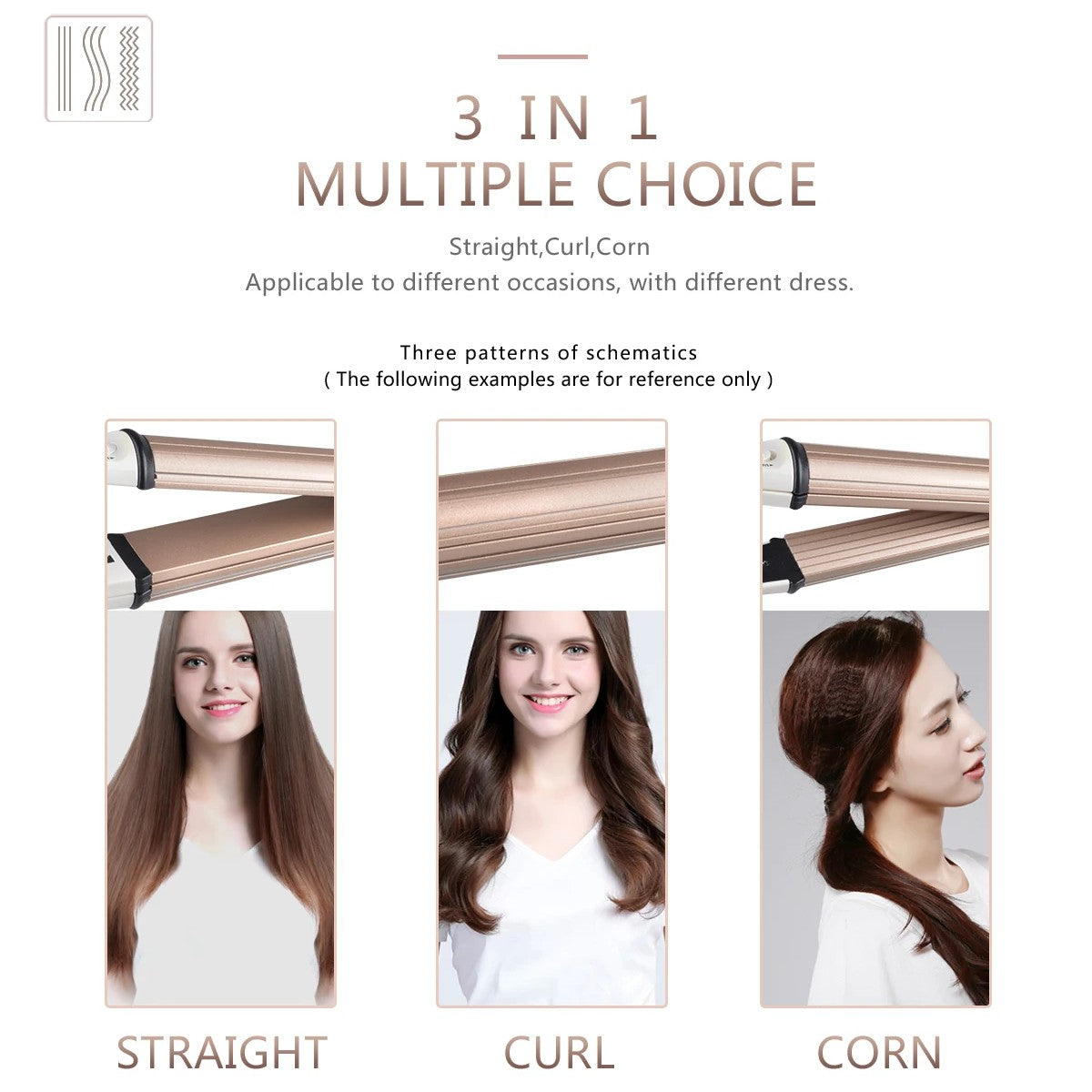 TekOne Piastra per Capelli 2in1 - Lisciante e Arricciacapelli