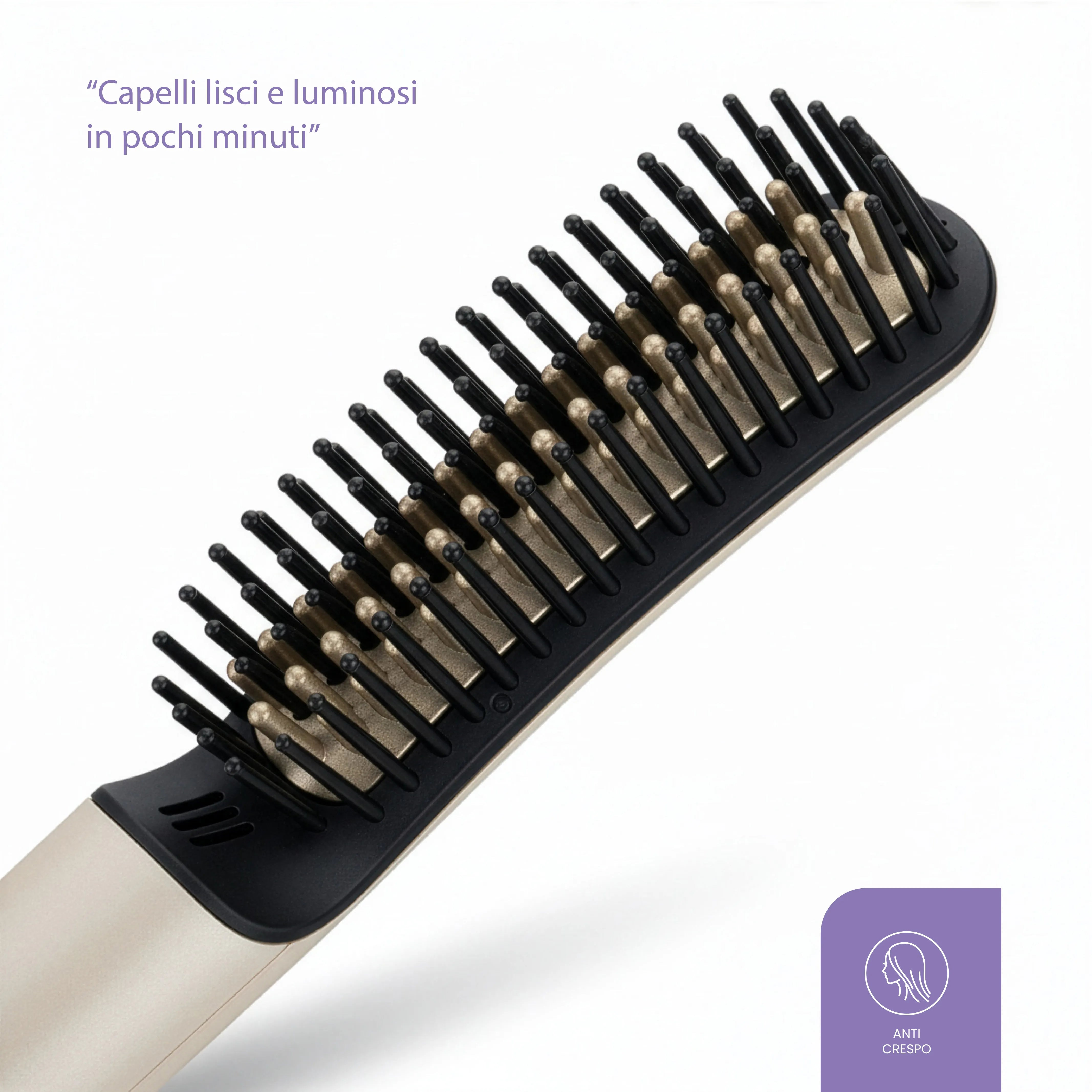 Tekone Spazzola Lisciante Elettrica 25W con Display LCD e Controllo Temperatura