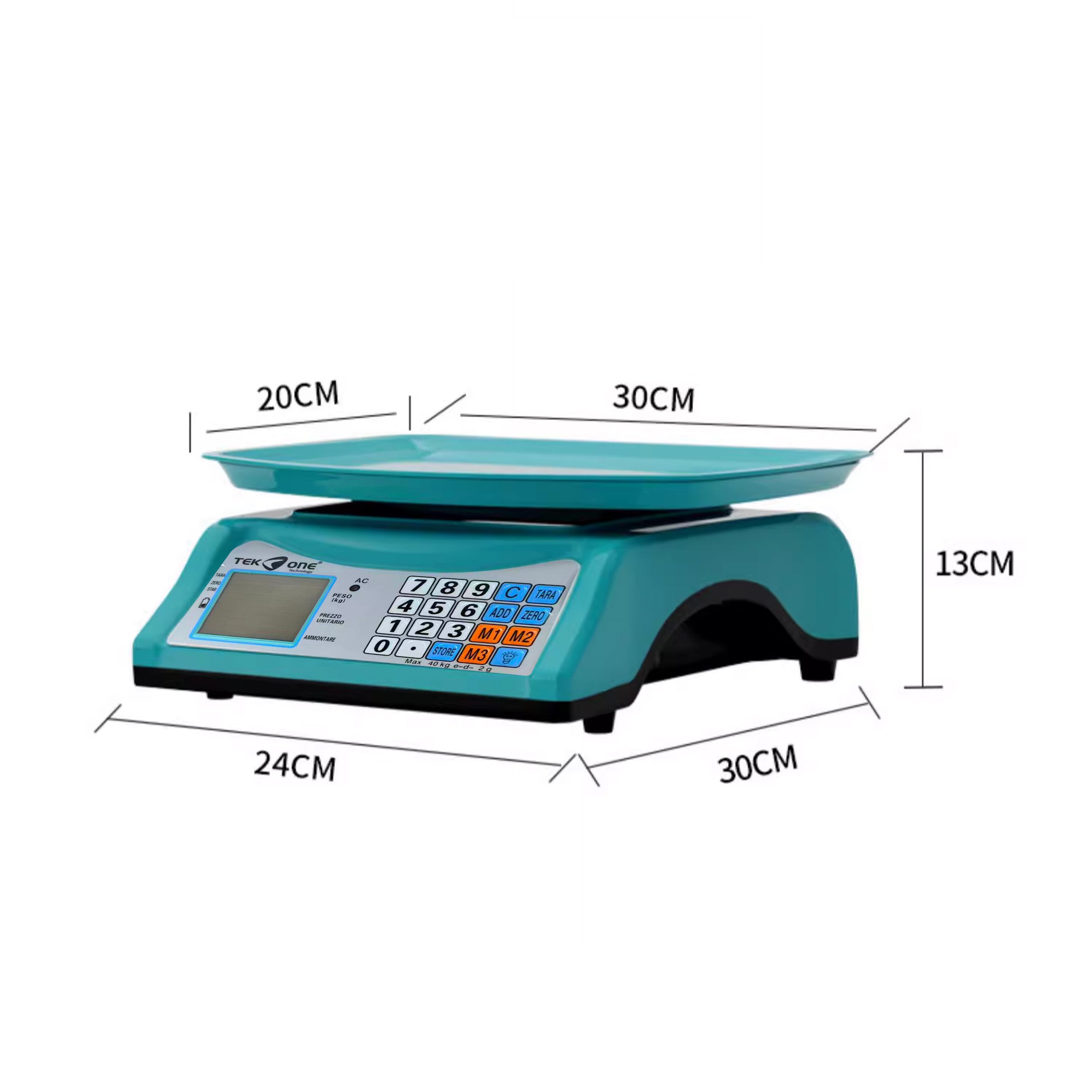 Bilancia da Banco Professionale Tekone ACS-A11 con Display LCD 40Kg
