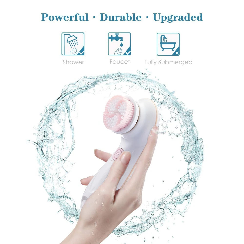 TekOne Spazzola Massaggiante 5 in 1 - Pulizia Viso e Corpo