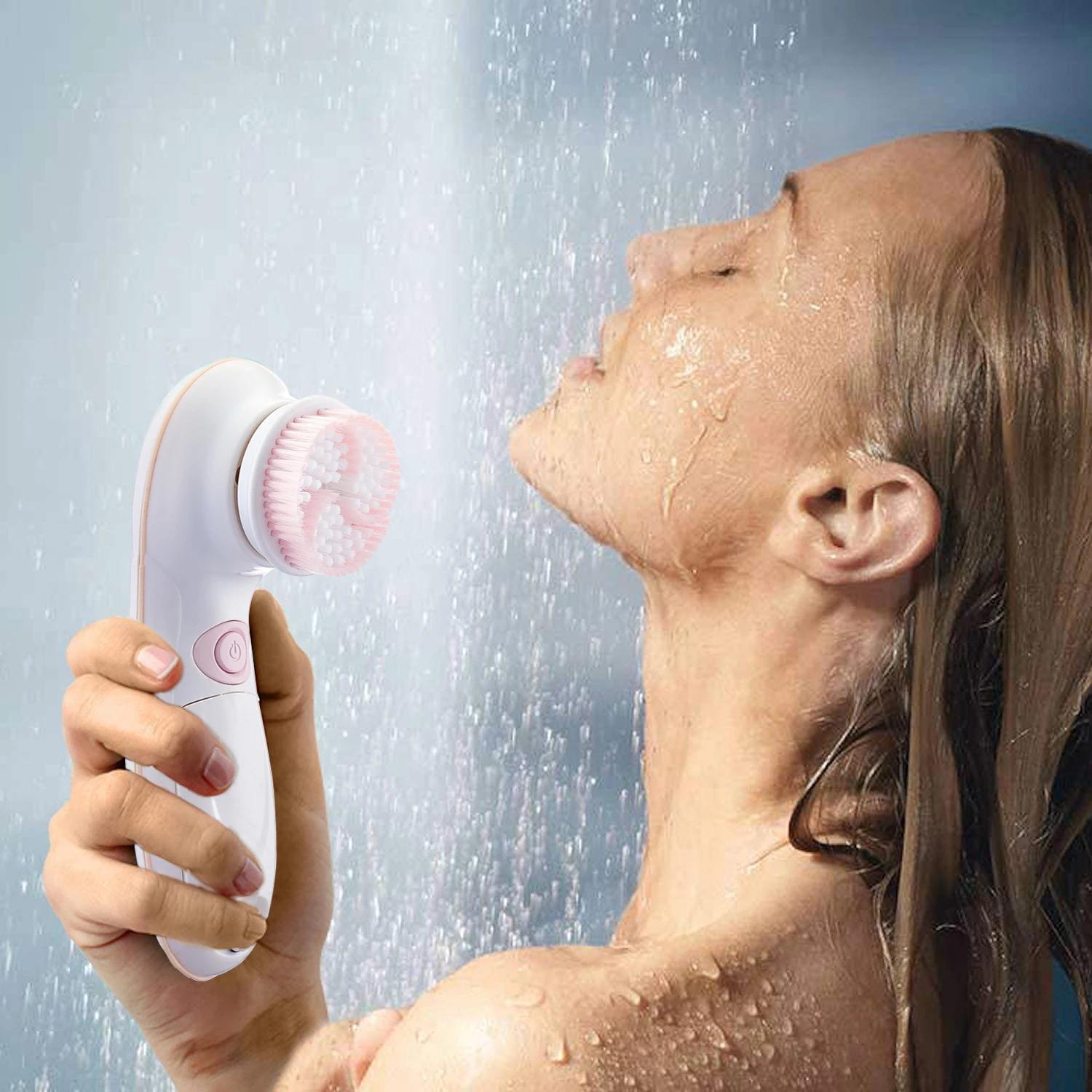 TekOne Spazzola Massaggiante 5 in 1 - Pulizia Viso e Corpo