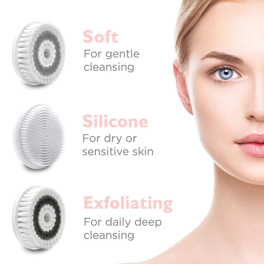 TekOne Spazzola Massaggiante 5 in 1 - Pulizia Viso e Corpo