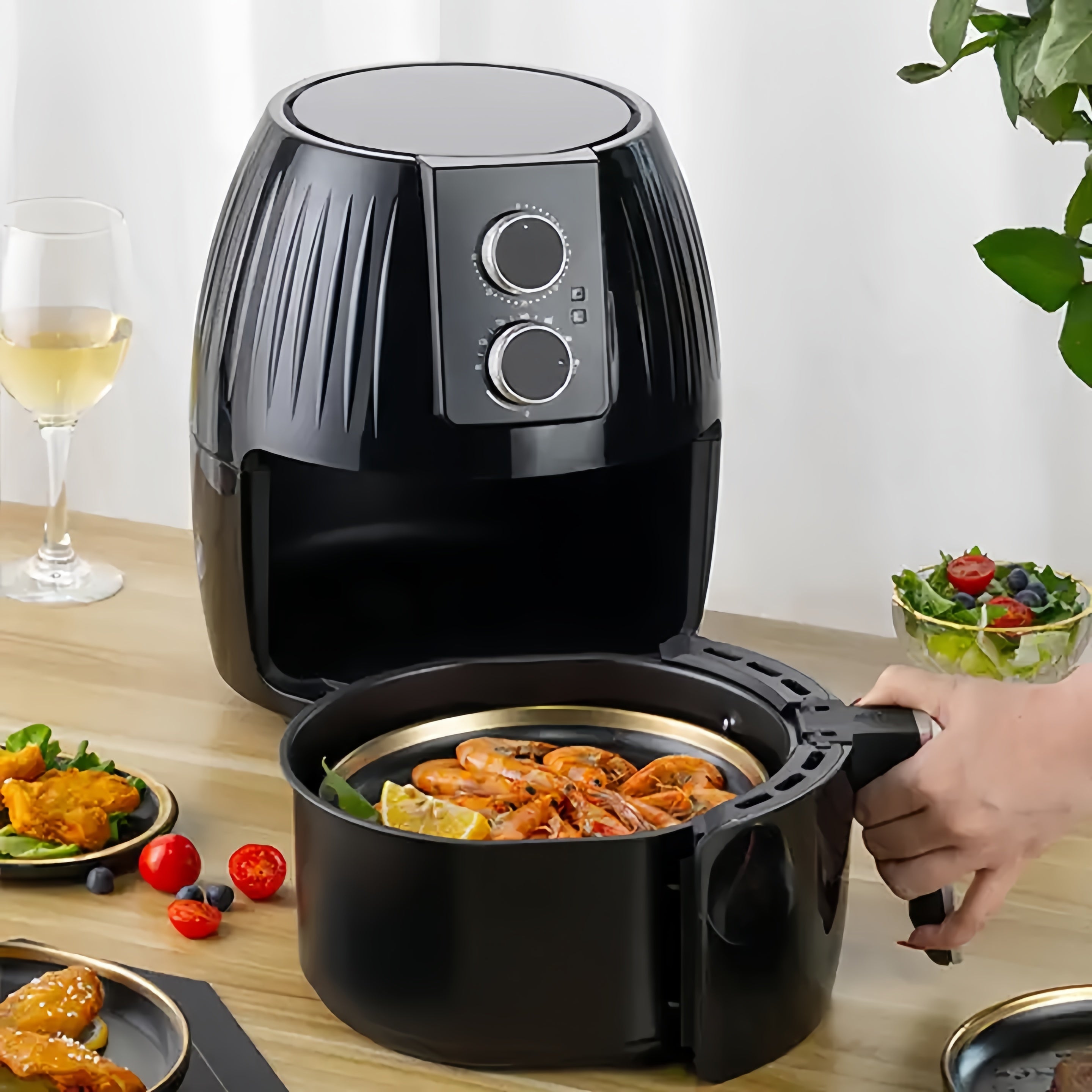 Friggitrice ad aria 4,5L 1300W con 7 programmi di cottura