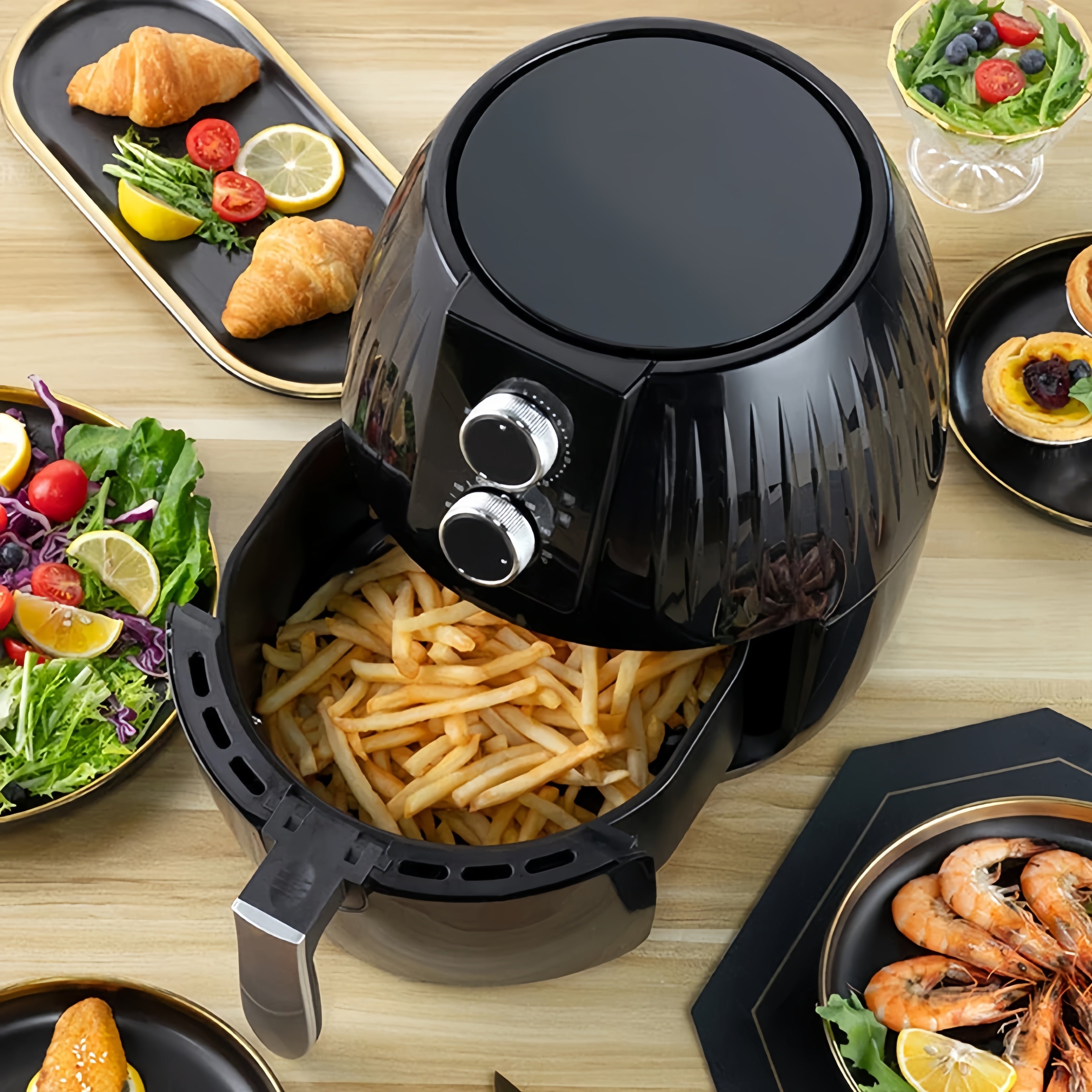 Friggitrice ad aria 4,5L 1300W con 7 programmi di cottura