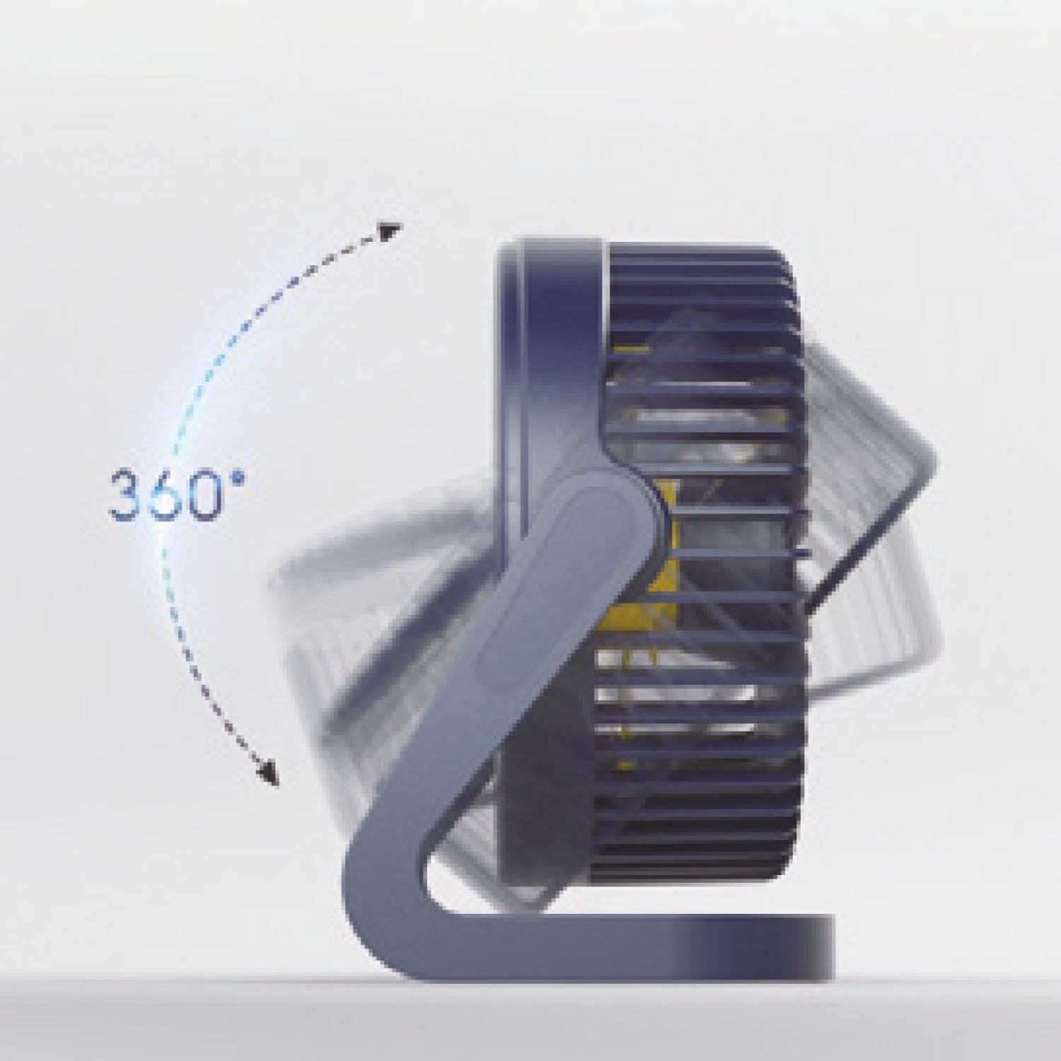 TekOne Mini Ventilatore USB 360° Portatile, 3 Misure Disponibili, Ricaricabile DC 5V in ABS/PP